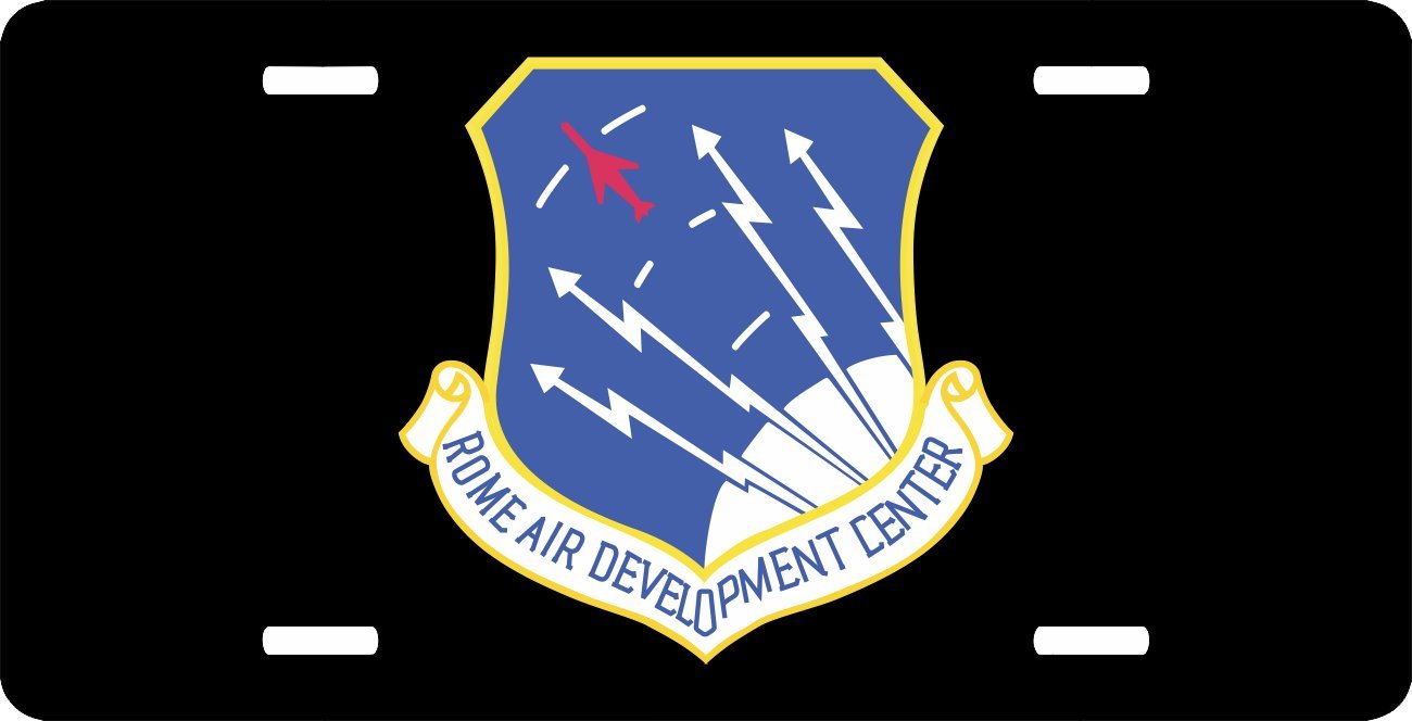 US Air Force Rome Air Development Center License Plate - Authentic Military Collectible for Cars, Trucks & Garages | Perfect for Veterans, Enthusiasts & Patriotic Decor