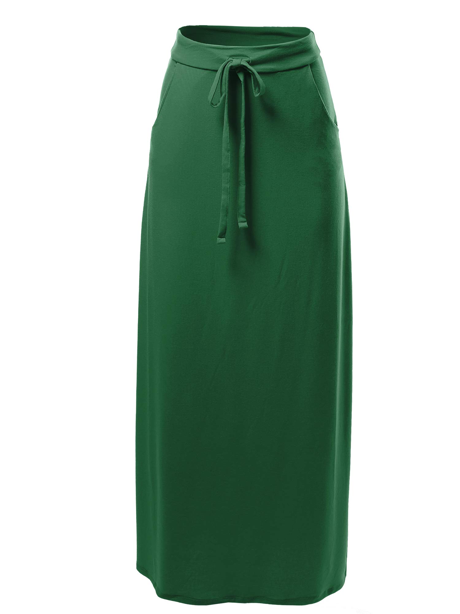 A2Y Women's Foldable High Waist Maxi Skirt - Long Flowy Floor Length Summer Skirt for Casual, Beach & Vacation Wear