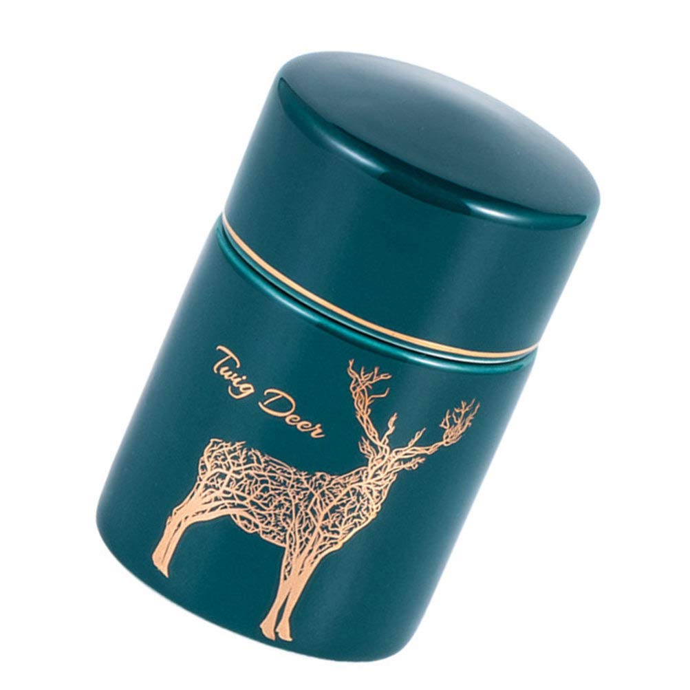 PRETYZOOM Ceramic Christmas Toothpick Holder & Cotton Swab Dispenser - Deer-Shaped Organizer Box for Holiday Parties, Kitchen, Bathroom, and Office Decor