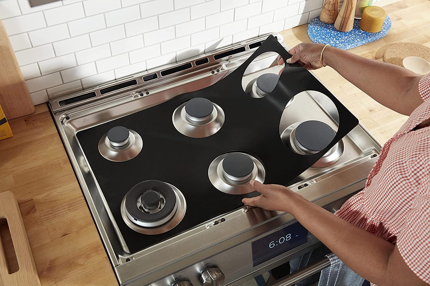 StoveGuard USA-Made Custom Gas Stove Cover - Precision Cut for Whirlpool Gas Range (Model WEG750H0HZ) | Durable Stove Top Protector for Kitchen Safety & Countertop Protection