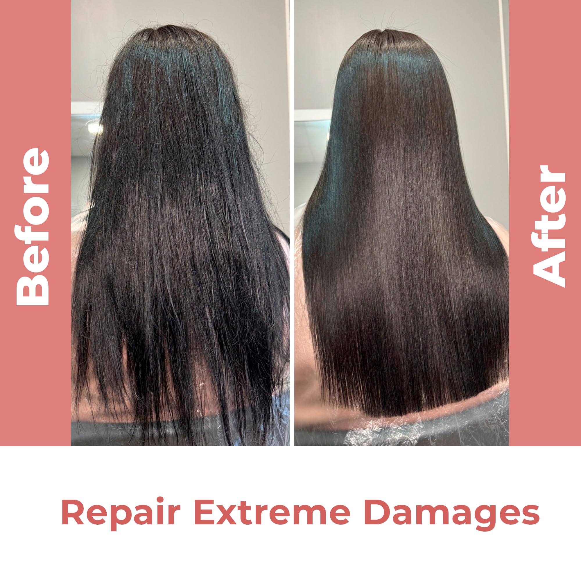 Reconstruction Shampoo and Conditioner Set - Post-Treatment SOS Care for Brazilian Hair, Moisturizing & Anti-Frizz Vegan Hair Products | Perfect for Damaged Hair Recovery & Daily Hydration