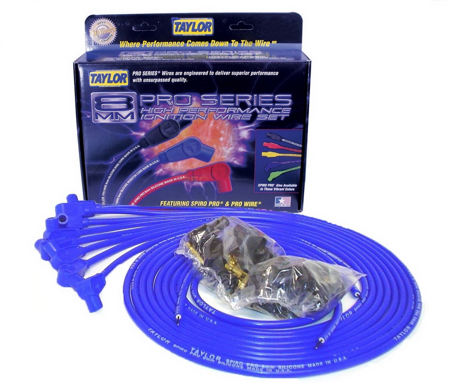 Taylor Cable 73651 Ignition Wire Set - High Performance Spark Plug Wires for Ford, Chevy, Dodge - Perfect for Engine Upgrades & Automotive Repair