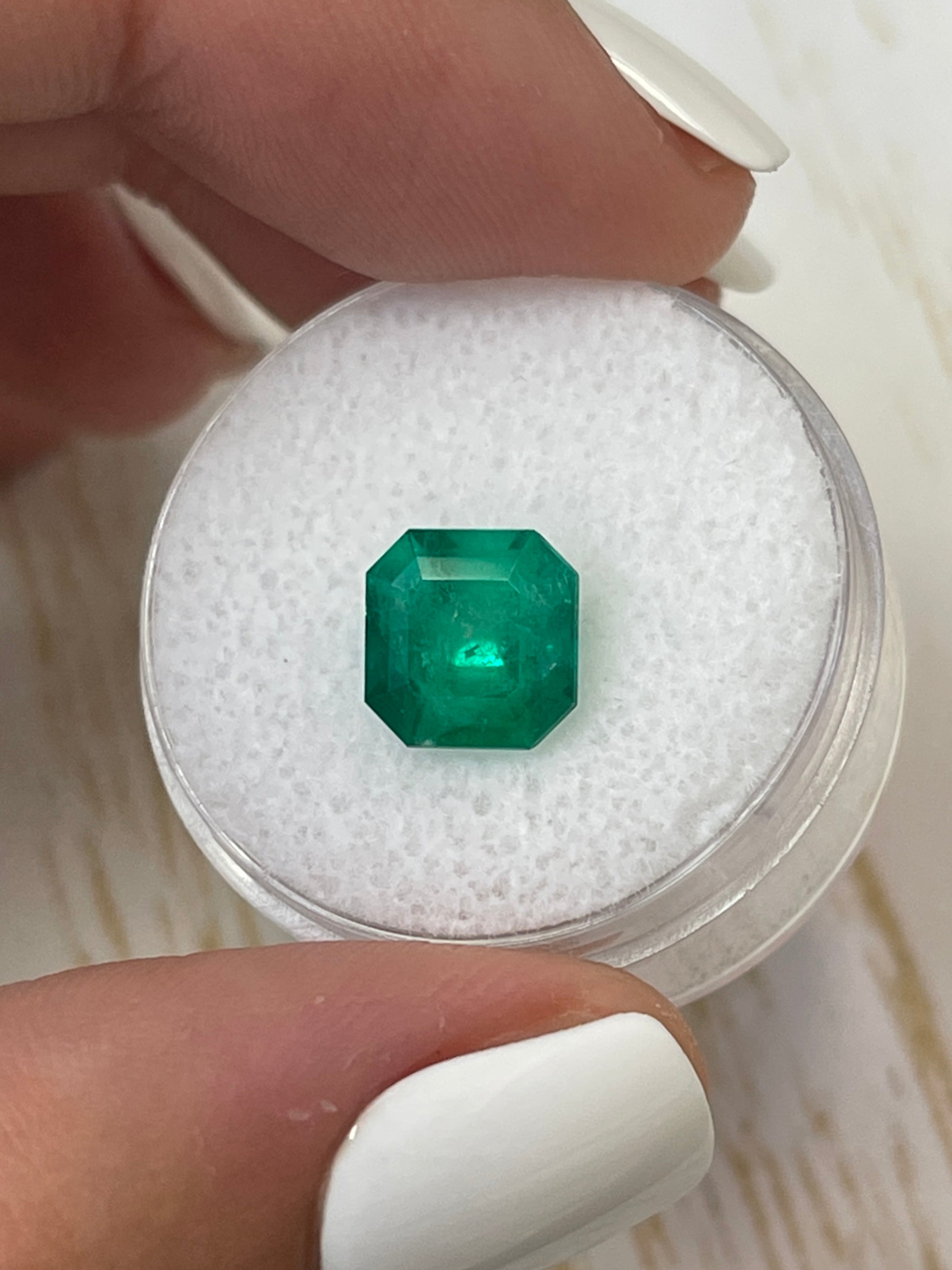 2.55 Carat Natural Muzo Green Colombian Loose Emerald - Asscher Cut for Jewelry Making & Engagement Rings