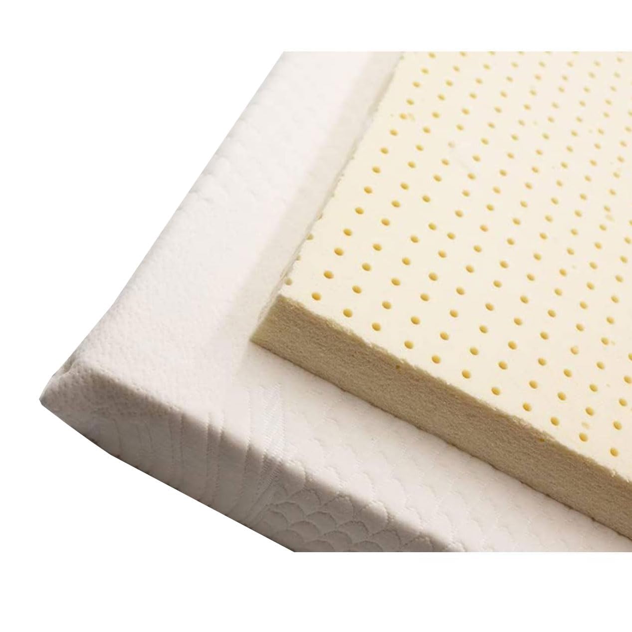 Organic Latex Mattress Topper with 100% Cotton Cover - 3 Inch Queen Size Firm Support - Made in USA | Perfect for Back Pain Relief & Pressure Point Relief - Ideal for Side Sleepers & Hot Sleepers