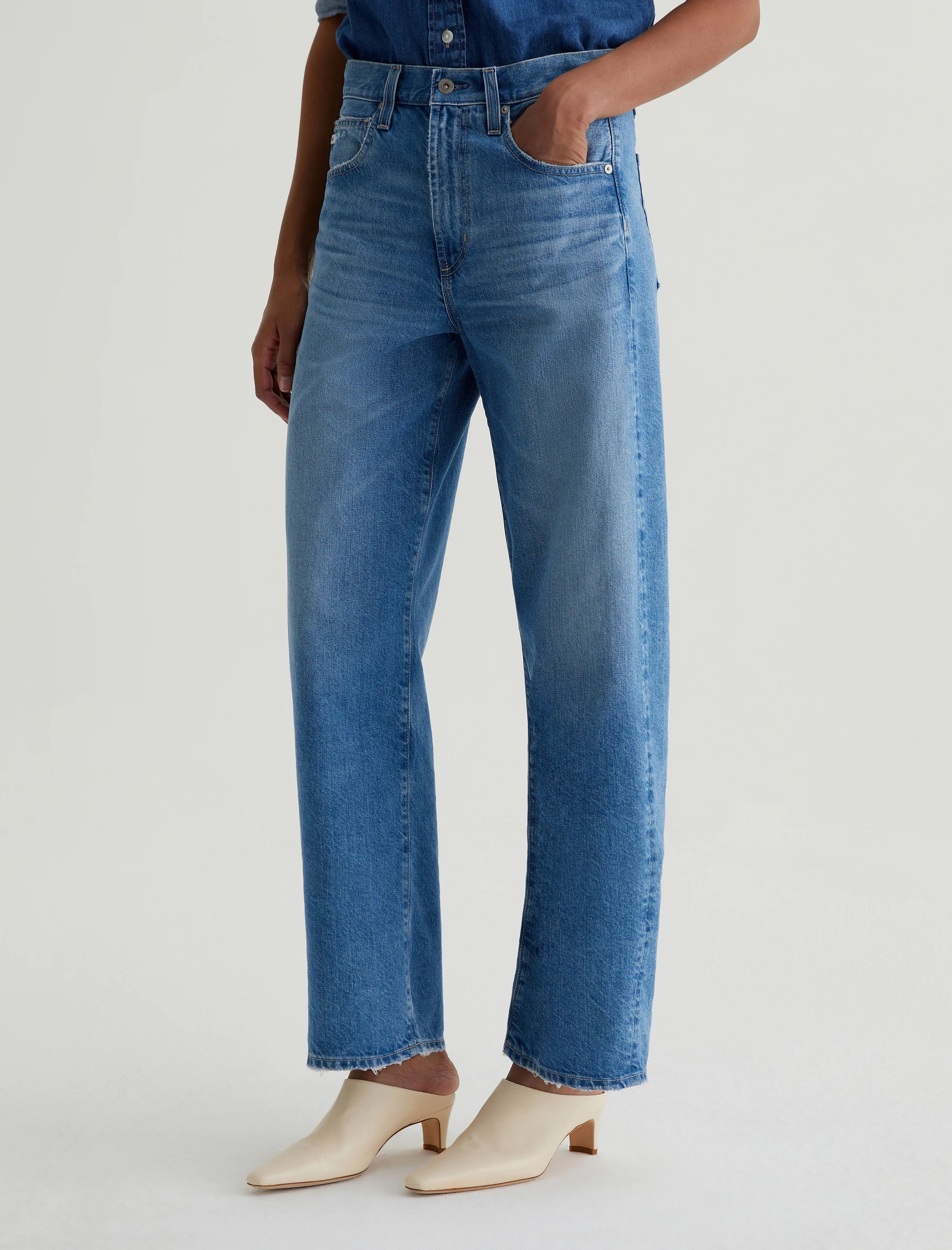 HATIE High Rise Barrel Jeans for Women - Vintage Flashback Denim Pants | Perfect for Casual Wear, Date Nights & Street Style Outfits