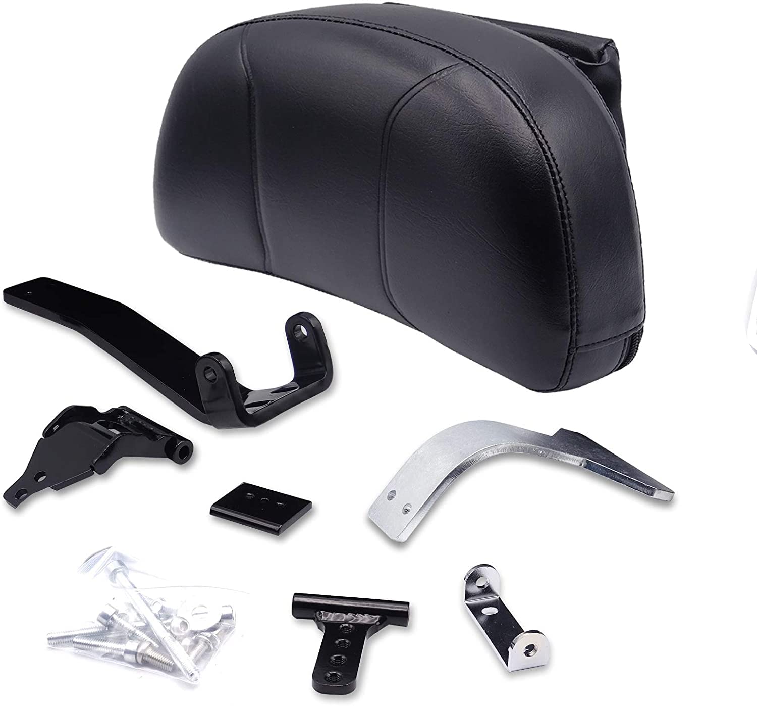 Adjustable Wsays Driver Backrest Pad Kit with Storage Pouch - Compatible with Can-am Spyder RT, RT-S & RT Limited Models (2010-2019) - Enhance Comfort on Long Motorcycle Rides & Road Trips