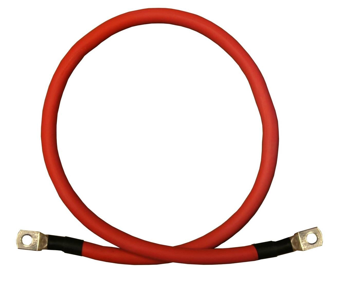 2/0 AWG Pure Copper Battery Cables - Custom Length & Lug Options for Car Audio, Solar Power, and Marine Applications
