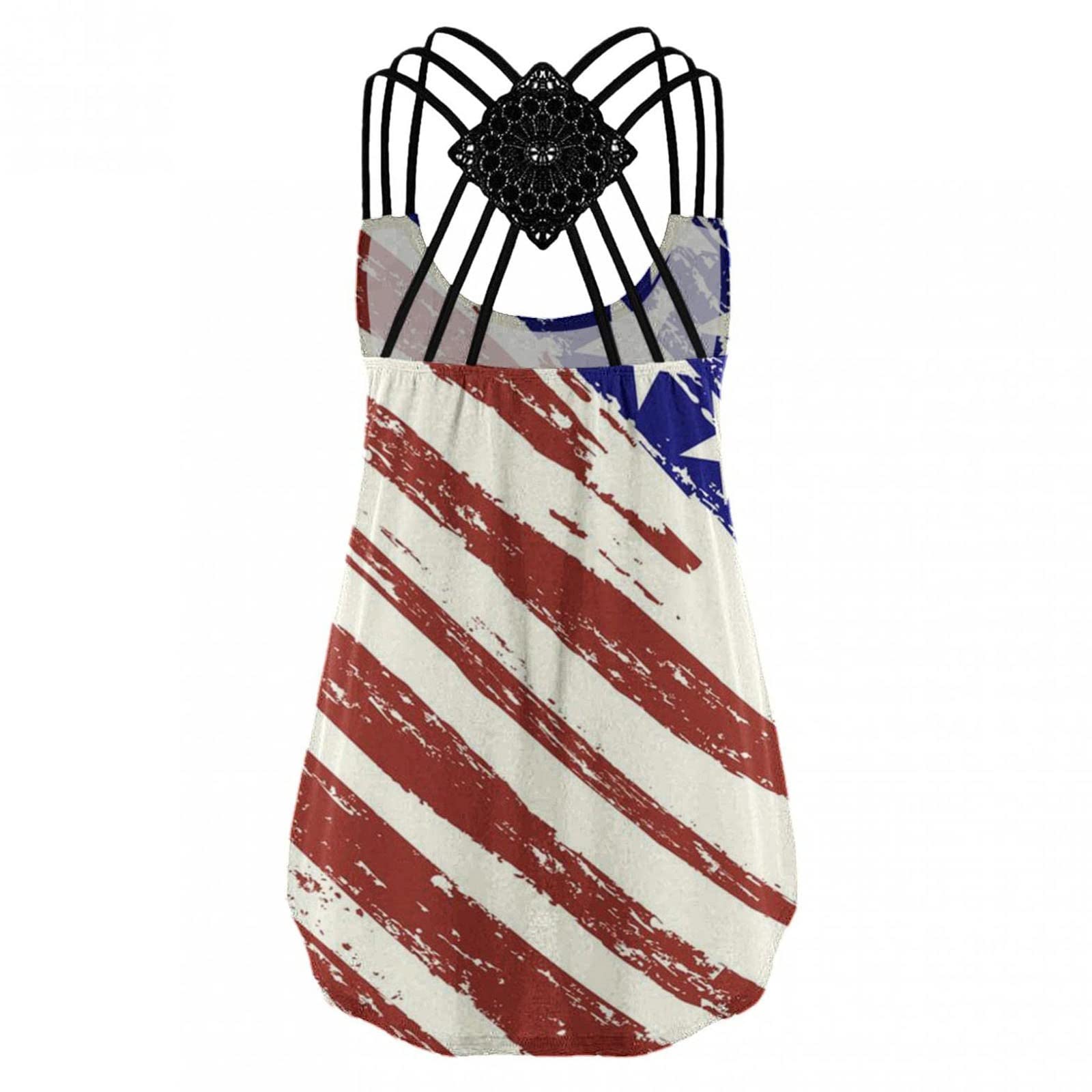 Women's Summer Tank Tops - Trendy Sleeveless U-Neck Blouse with Printed Back Hem | Casual Comfort Shirts for Women | Perfect Gift for Beach, Vacation & Everyday Wear