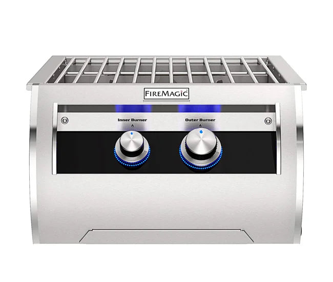 Fire Magic Propane Gas Echelon Diamond Built-In Power Burner with Stainless Steel Grid (19 6B1P 0) - Premium Outdoor Grill for Backyard BBQs, Patio Cooking & Entertaining