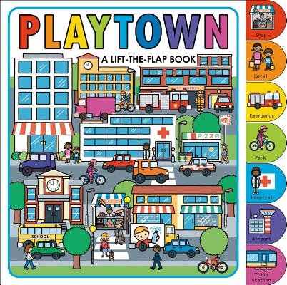Playtown Lift-the-Flap Interactive Board Book for Toddlers - Early Learning Activity Book for Kids Ages 1-3 - Perfect for Bedtime Stories & Preschool Education