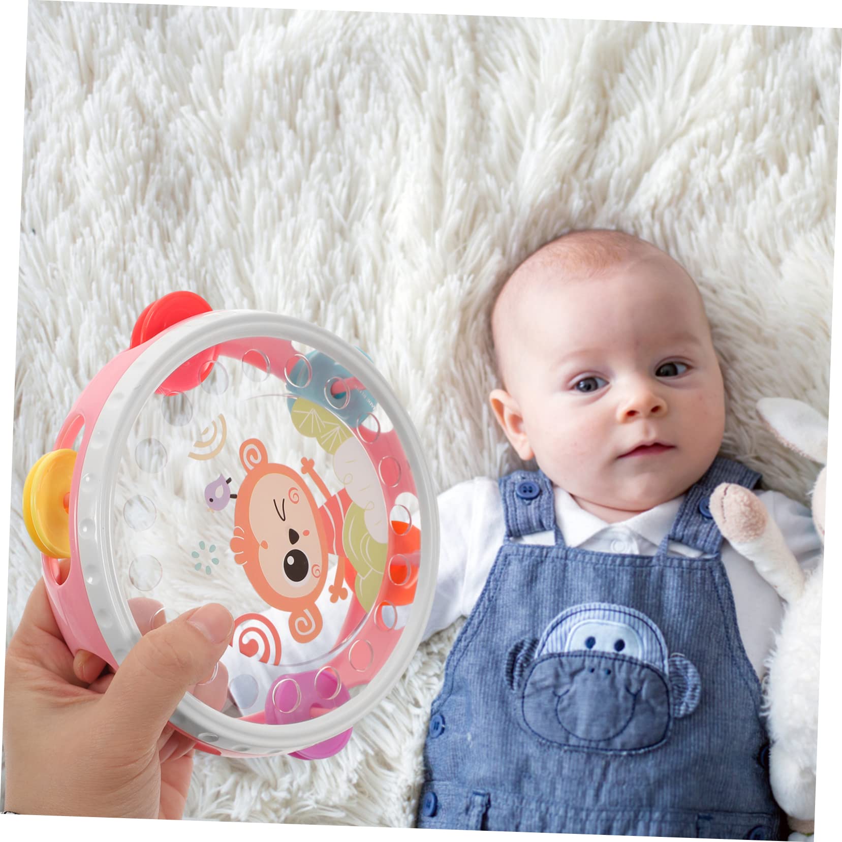 Kids Musical Instruments - 6 Inch Plastic Tambourine with Double Row Jingles, Hand Drum for Children & Adults - Perfect for Classroom, Birthday Parties, Music Therapy & Early Childhood Development