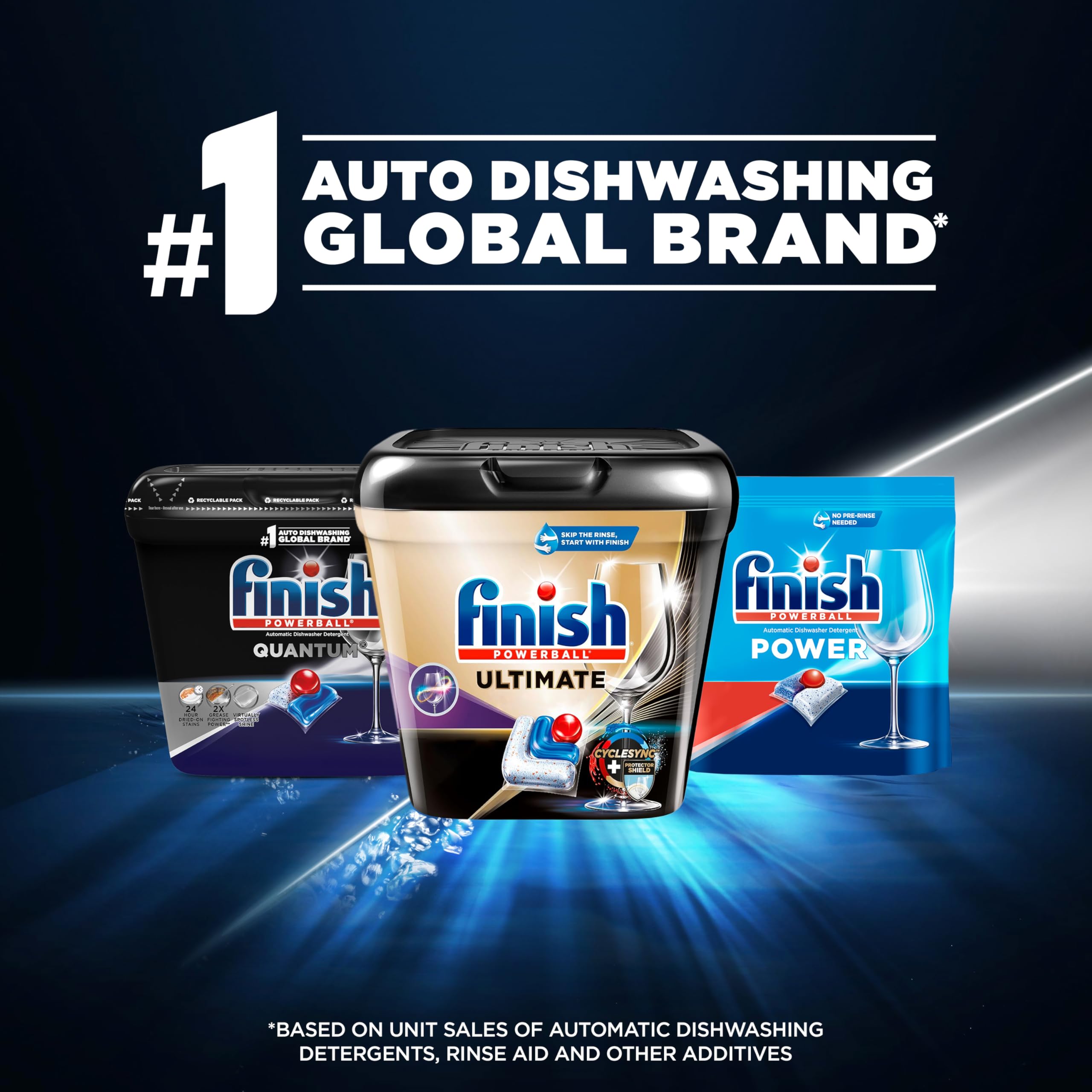 Finish Quantum Dishwasher Pods - No Pre-Rinse Dishwasher Detergent Soap, Removes 24HR Dried-On Stains & Grease, Leaves Virtually Spotless Shine, 62 Count - Perfect for Daily Dishwashing & Tough Stain Removal