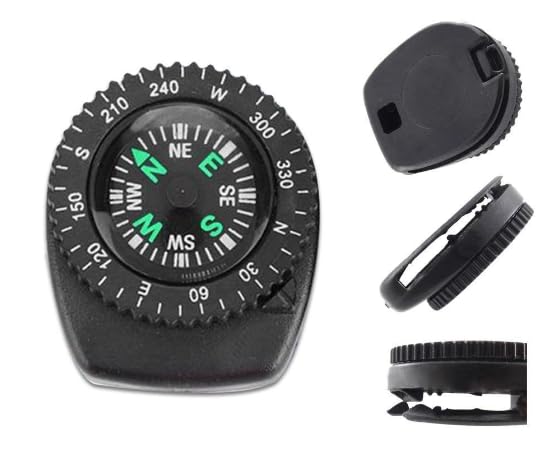 Mini Black Button Compass - Oil Filled Survival Compass for Hiking, Camping & Boating | Pocket-Sized Outdoor Navigation Tool | Perfect for Backpacking, Emergency Kits & Marine Adventures