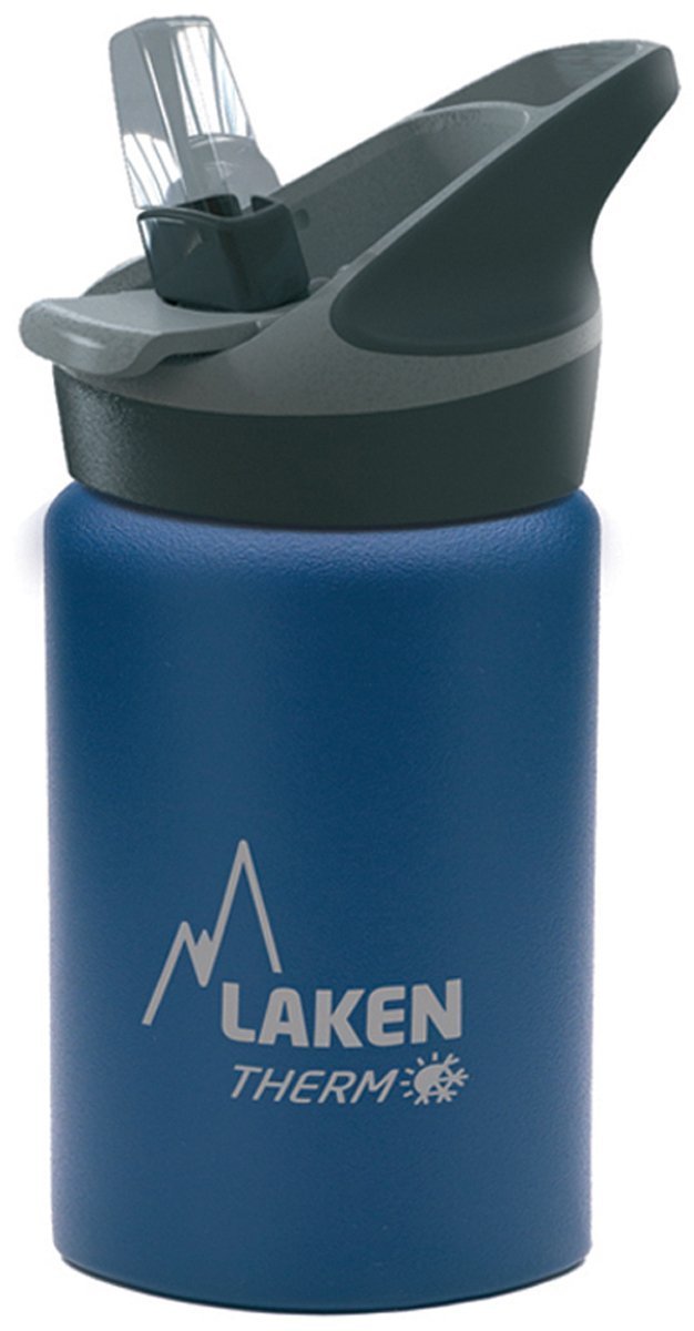 Laken Thermo Kids Vacuum Insulated Stainless Steel Water Bottle - 12oz Leakproof Sports Bottle with Straw Cap - BPA Free for School, Hiking & Outdoor Activities