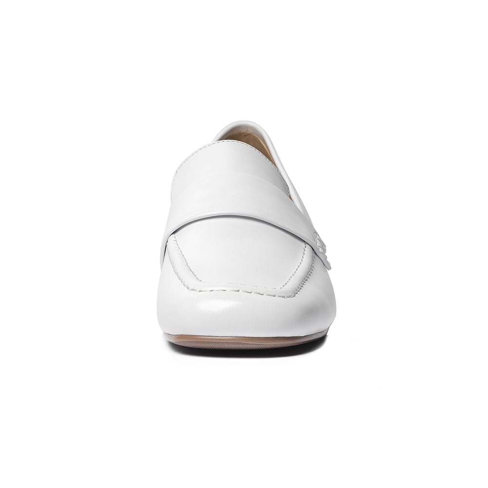 Women's Leather Loafers Dress Shoes - Comfortable Slip-On Heels for Work, Office & Casual Outfits | Perfect for Business, Travel & Everyday Wear