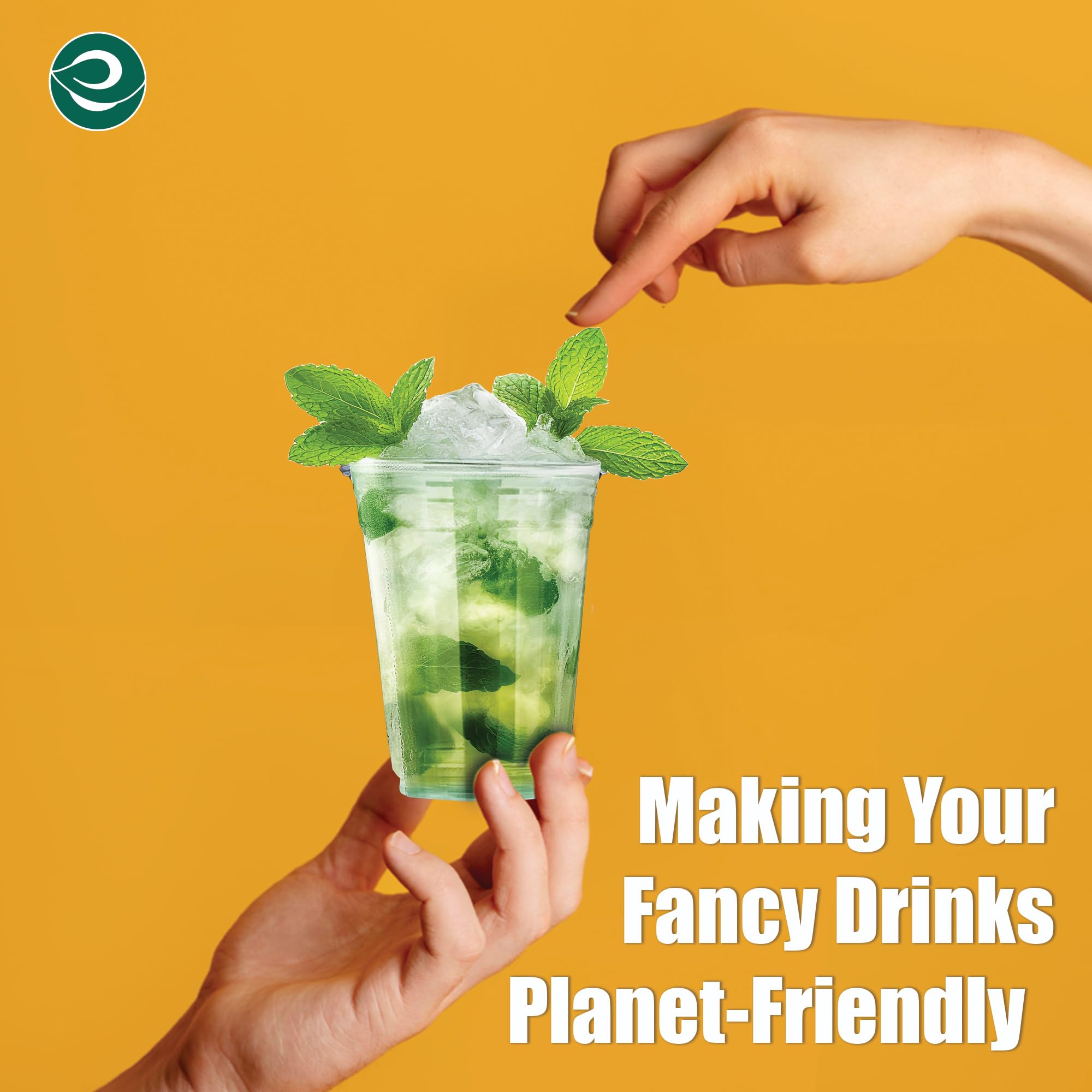 ECO SOUL 100% Clear Compostable Party Cups (1000 Count, 12 oz) - BPI Certified Biodegradable Disposable Cups | Plant-Based Eco-Friendly Alternative to Plastic & Paper Cups | Perfect for Weddings, Parties, BBQs, and Outdoor Gatherings