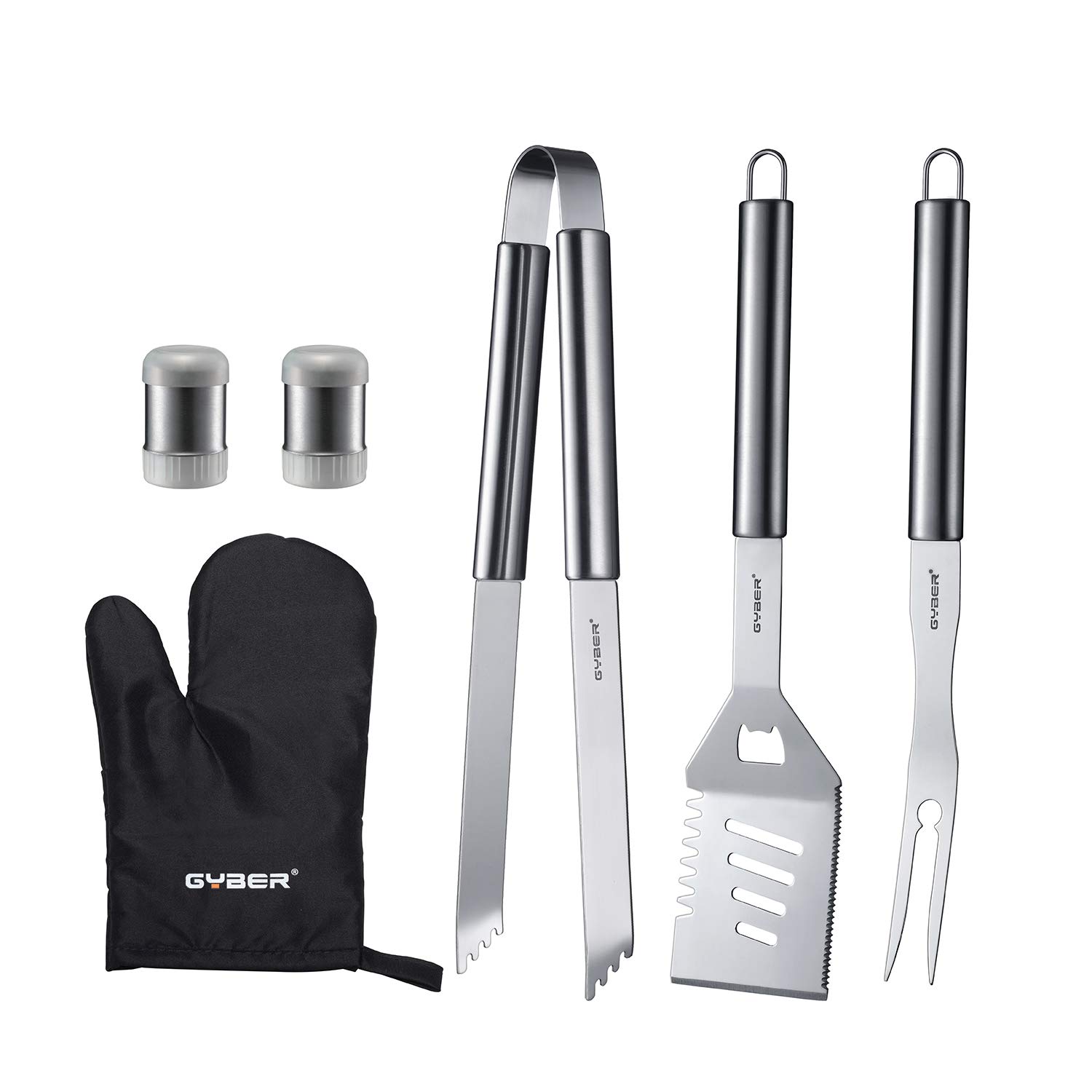 White Elephant Gifts - Funny & Unique Present Ideas | Cyber BBQ Tool Set - 5-Piece Stainless Steel Grilling Accessories | Perfect for Secret Santa, Office Parties & Backyard Barbecues