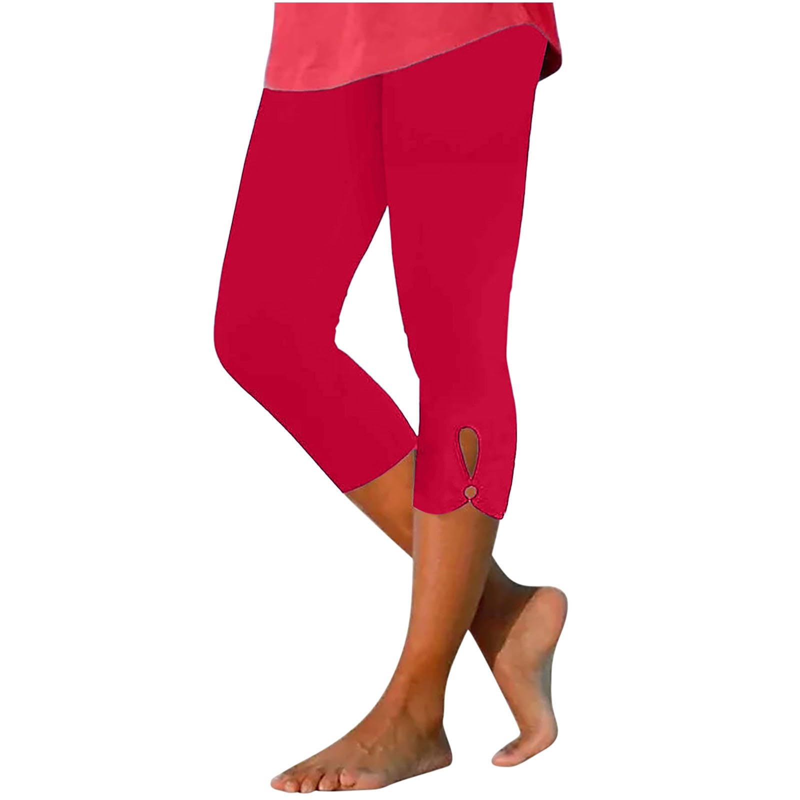 BADHUB Women's High Waist Yoga Pants - Capri Leggings with Cutout Design for Gym, Fitness & Workout | Trendy Cropped Activewear for Running, Pilates & Lounge (2024 Collection)