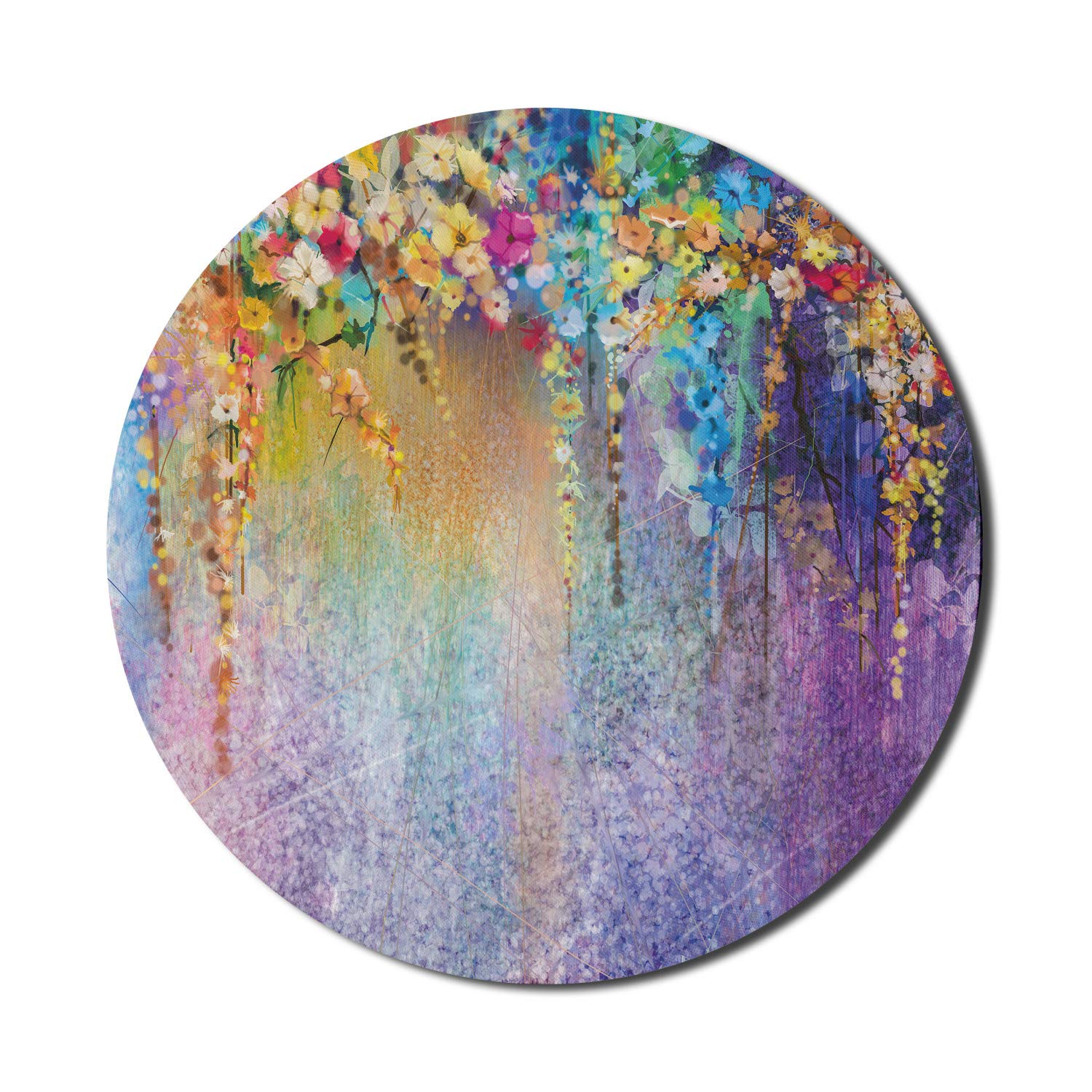 Ambesonne Round Non-Slip Rubber Gaming Mouse Pad - 8