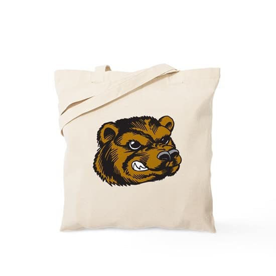 Cartoon Bear Tote Bag - Natural Canvas Reusable Shopping Bag for Groceries, Beach & Daily Use | Eco-Friendly Cotton Tote | Cute Animal Print Design