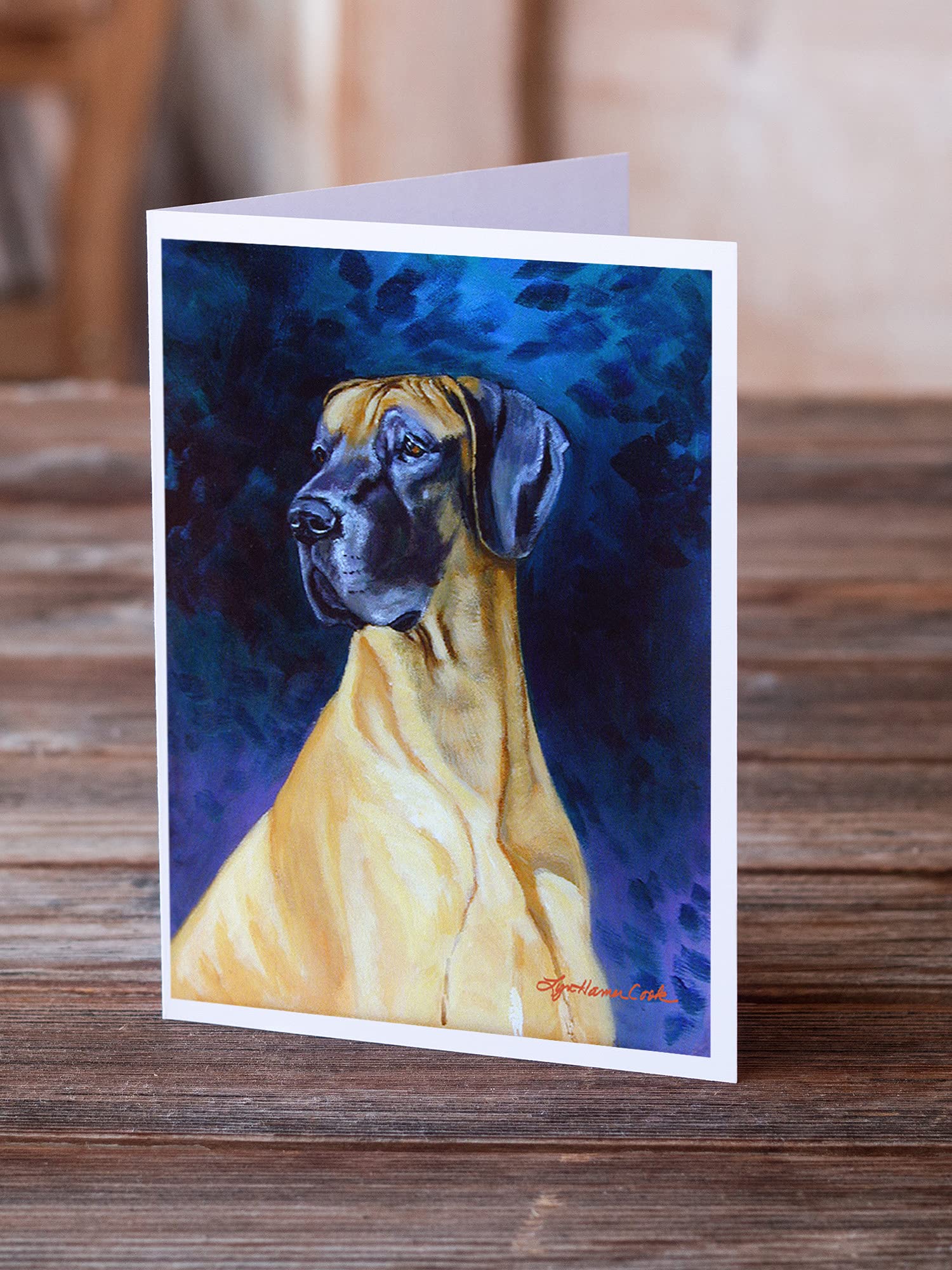 Great Dane Greeting Cards - Pack of 8 Blank A7 Note Cards with Envelopes (5x7 Inches) | Whimsical Dog Lover Stationery for Birthdays, Thank You Notes & Special Occasions