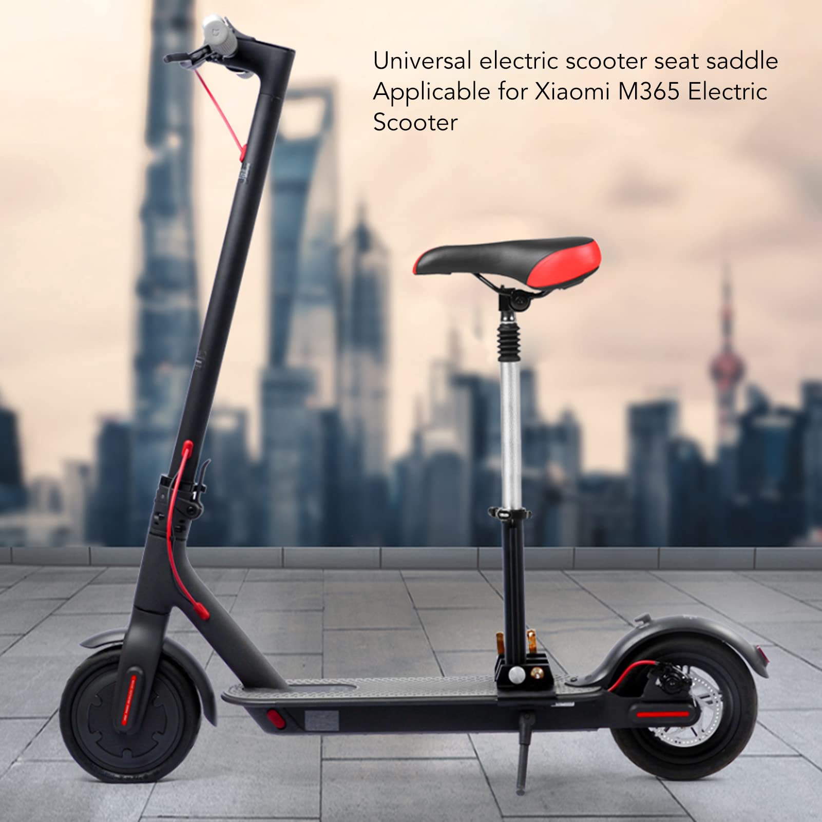 Foldable Adjustable Universal Electric Scooter Seat - Replacement Saddle for M365 & Other E-Scooters | Aluminum Alloy Frame with Thick Foam Padding | Perfect for Commuting & Urban Travel