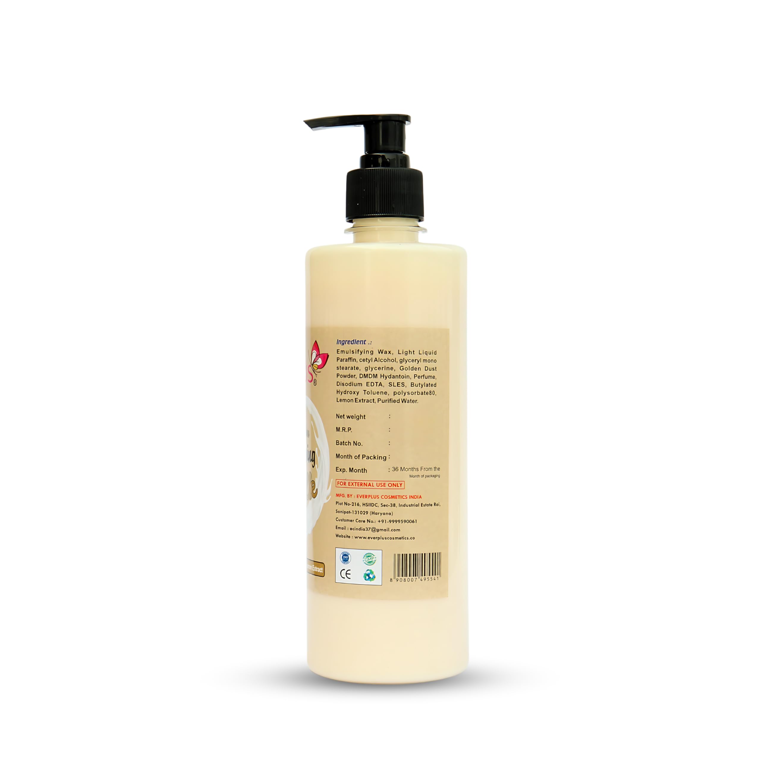 Primus Gold Cleansing Milk with Gold & Lemon Extracts - Ultra Clean & Refreshing Facial Cleanser | 500ml Makeup Remover for All Skin Types | Perfect for Daily Skincare & Travel