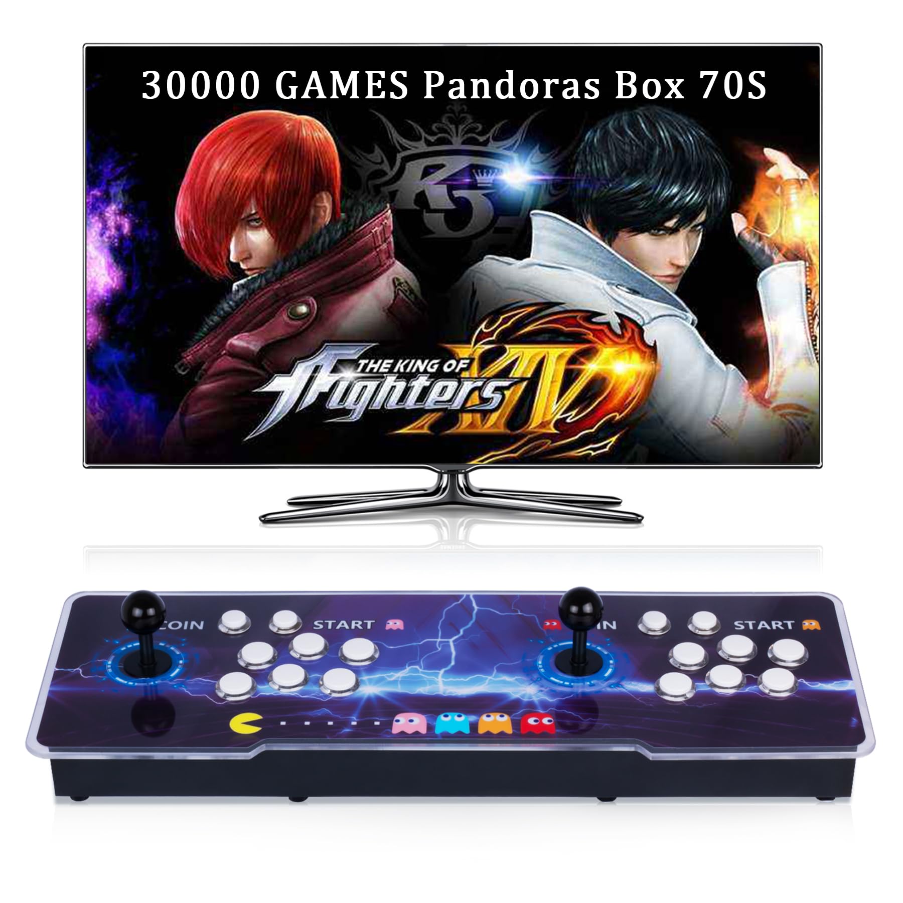 RegiisJoy Pandora's Box 70S Arcade Game Console - 30,000 in 1 Retro Gaming System for PC, TV & Projector | 2-4 Player Multiplayer | 1280x720 HD | 3D Games with Search/Save/Load Features | Perfect for Family Game Nights & Retro Gaming Parties