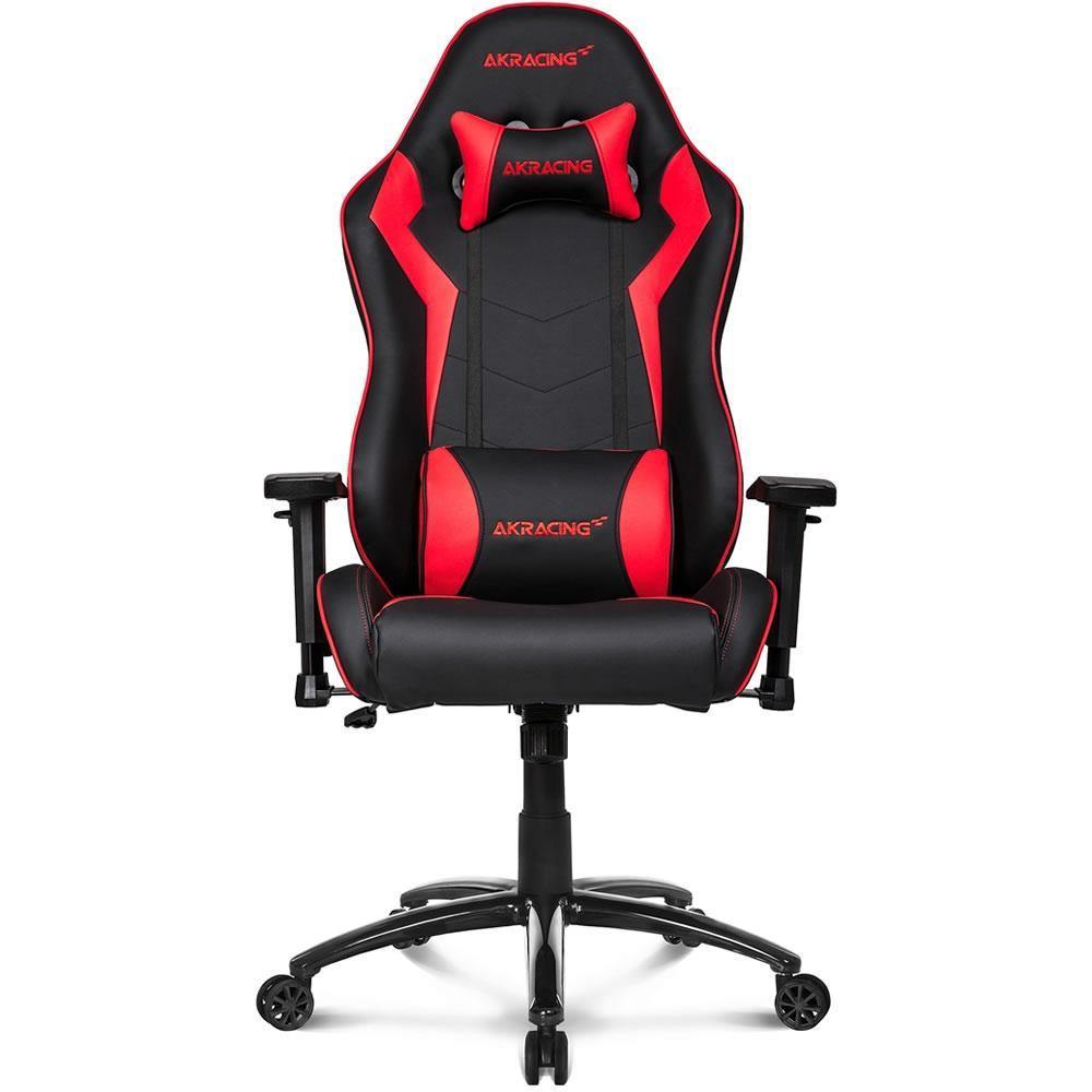 AKRACING Octane Gaming Chair - Ergonomic Racing Style Computer Chair with Adjustable Height, Lumbar Support & Headrest - Perfect for PC Gaming, Office Work & Home Use (Red)