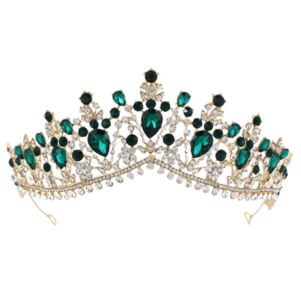 Vintage Baroque Crystal Tiara Headpiece - Rhinestone Bridal Crown for Wedding, Princess Hair Accessories | Perfect for Brides, Prom, Pageants & Special Occasions