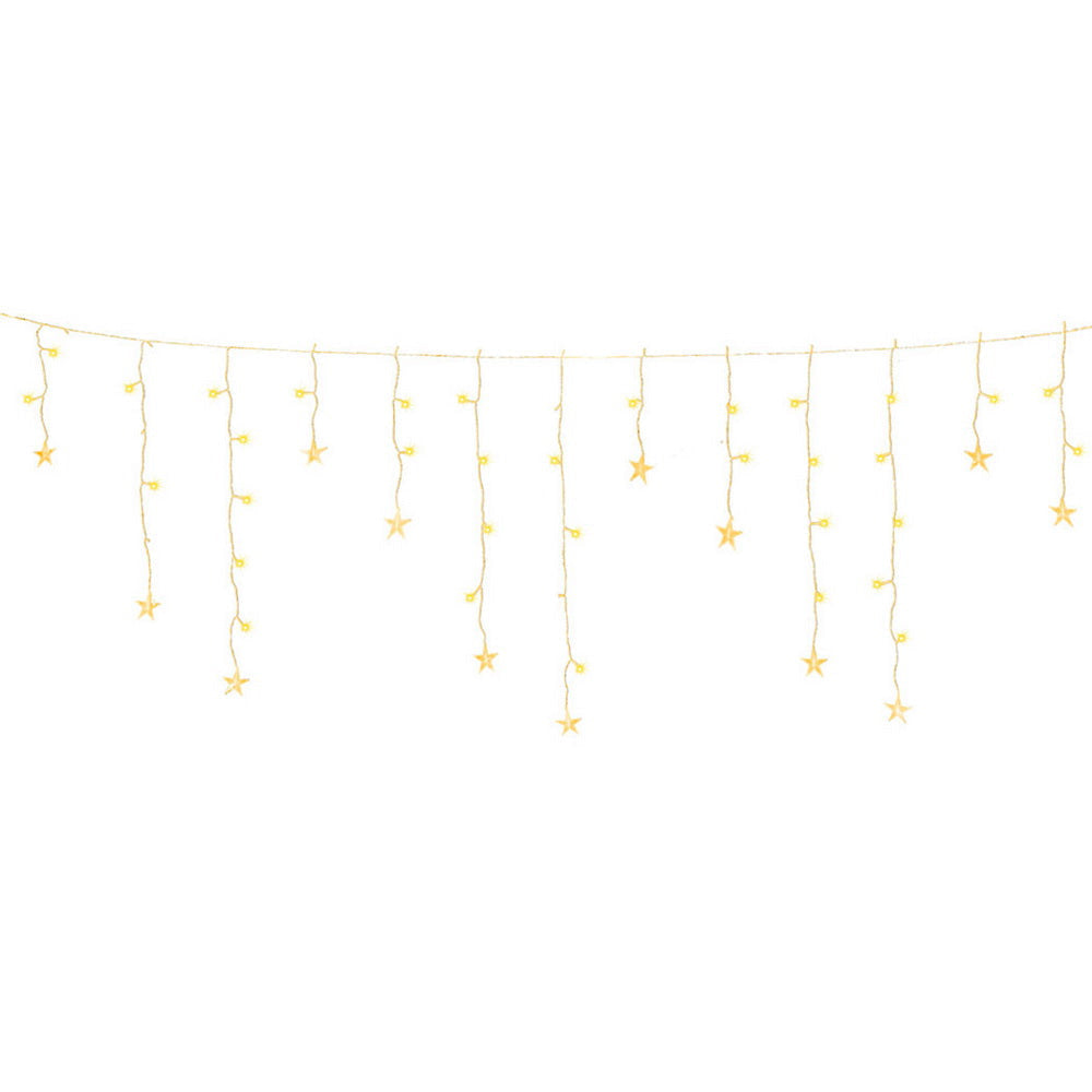 6M Christmas Icicle Lights - 160 LED Solar Powered String Lights with Warm White Glow for Holiday Decorations, Outdoor & Indoor Use