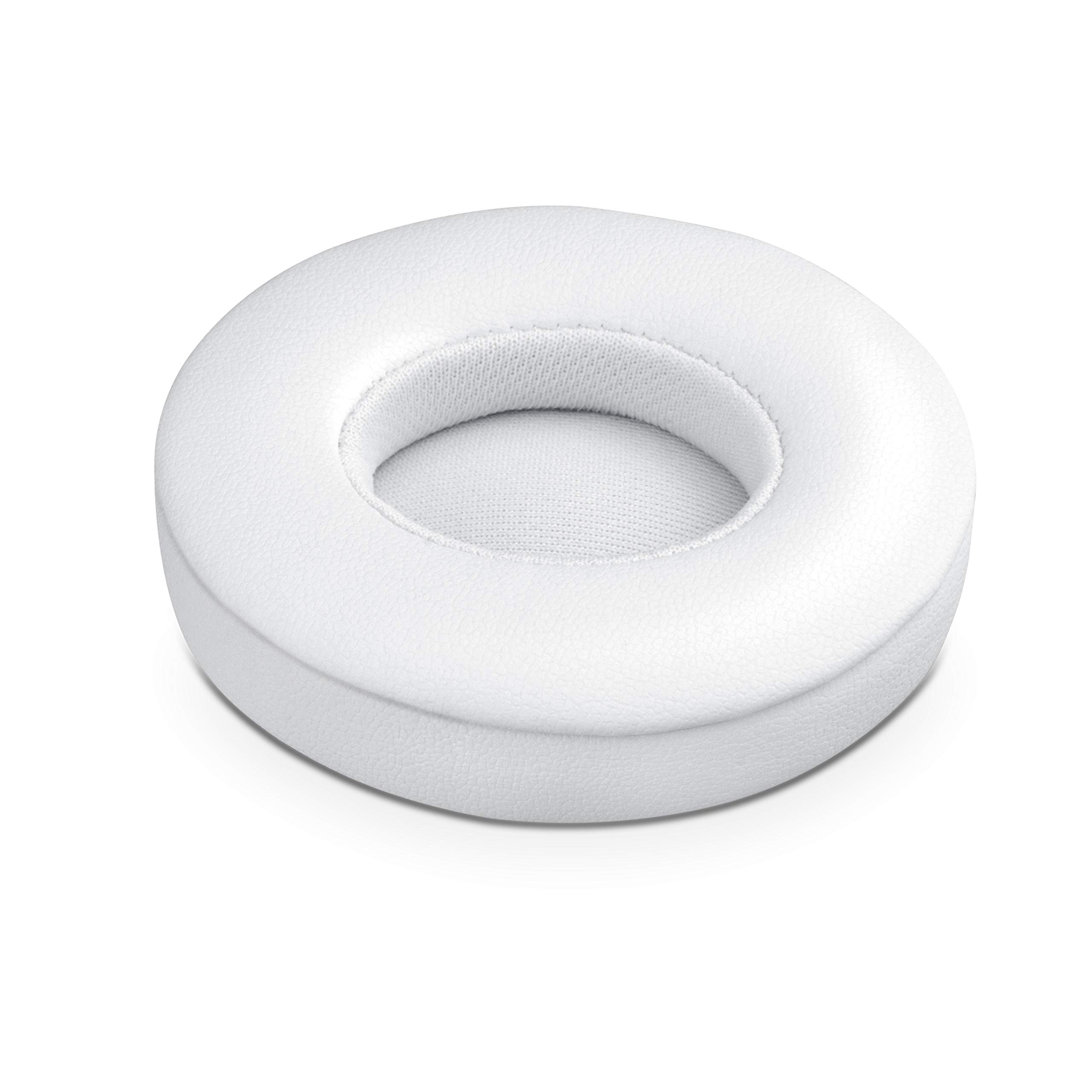 Beats Solo Replacement Ear Pads - Soft Breathable Protein Leather with Memory Foam - Compatible with Studio 2 & 3 (Wired/Wireless) - White - Perfect for Gaming, Music & Travel Comfort