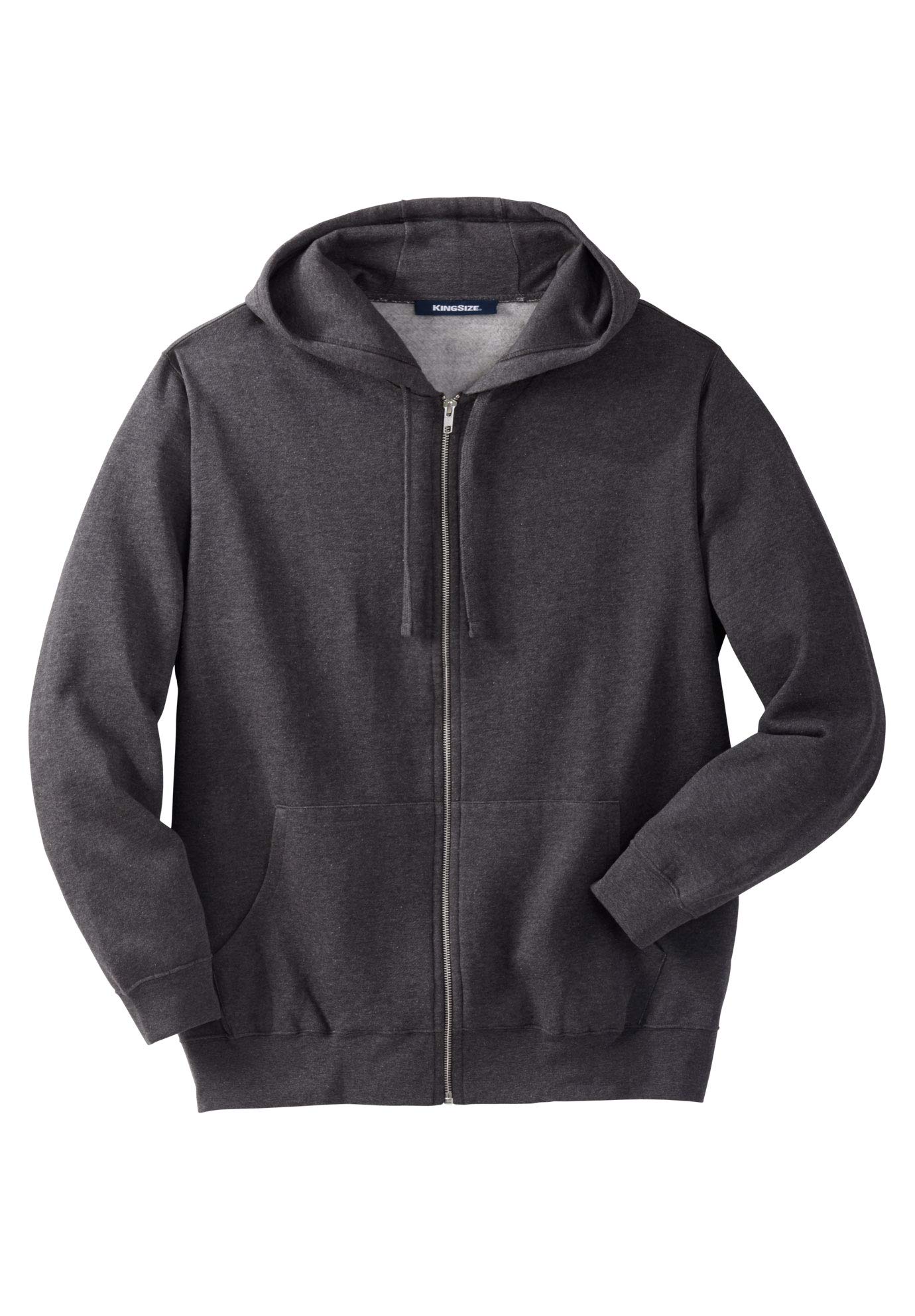 KingSize Men's Big & Tall Fleece Zip-Front Hoodie Jacket - Warm Winter Outerwear for Casual Wear & Outdoor Activities