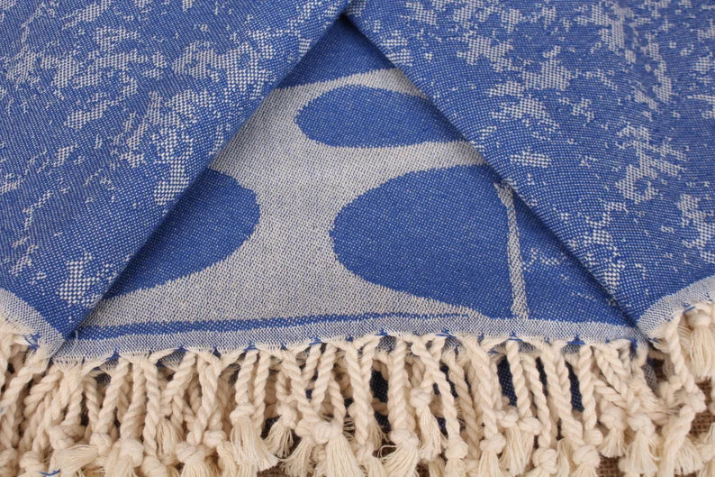 Premium Blue Turtle Turkish Beach Towel - Soft, Quick-Dry & Large 40x80 Inches - Perfect for Pool, Beach, Vacation & Yoga - Lightweight & Sand-Free