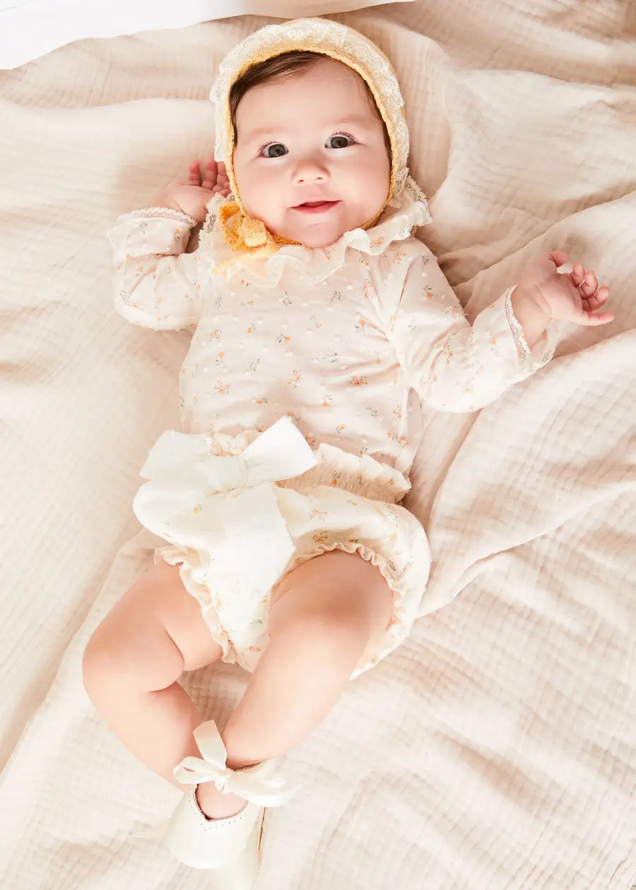 Esme Blouse & Bloomers Set - Newborn Baby Girl Outfit for Photoshoots, Christening & Special Occasions