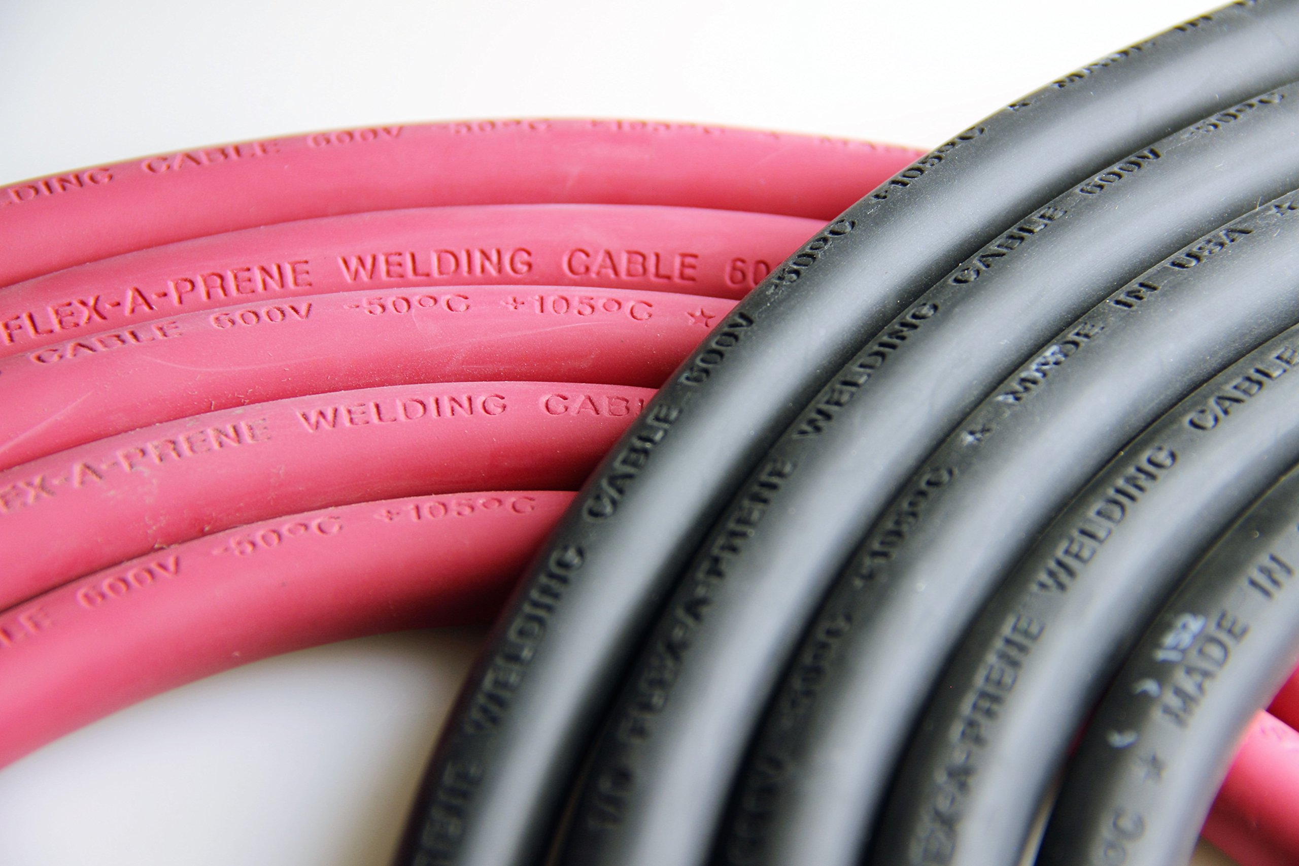 Ultra-Flexible 2 Gauge Car Battery & Welding Cable - 250ft Red & 250ft Black with 5 Copper Lugs - Heavy Duty Automotive, Marine, and Solar Power Applications
