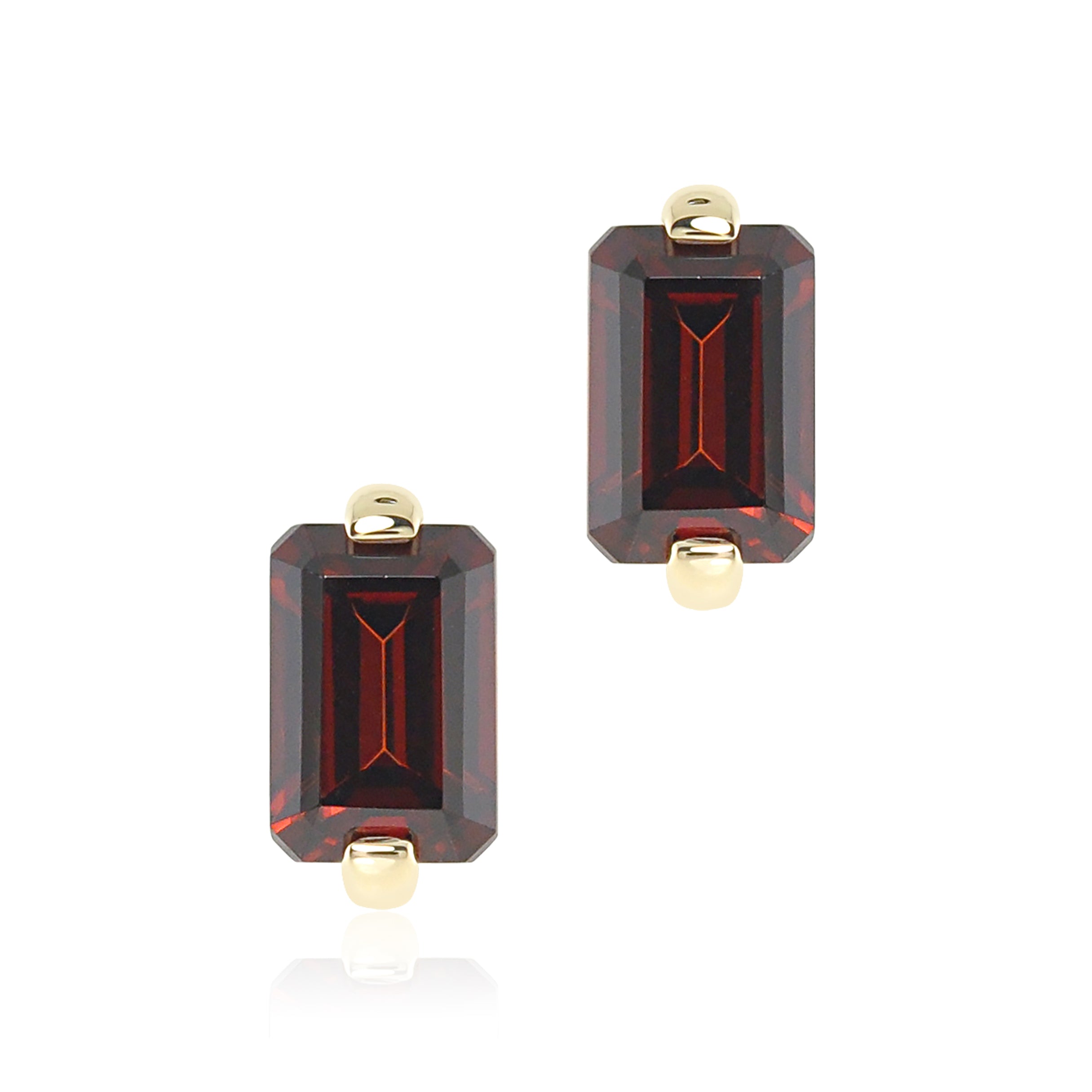 Garnet Jackie Earrings for Women - Elegant Red Gemstone Stud Earrings | Perfect for Parties, Weddings & Everyday Wear