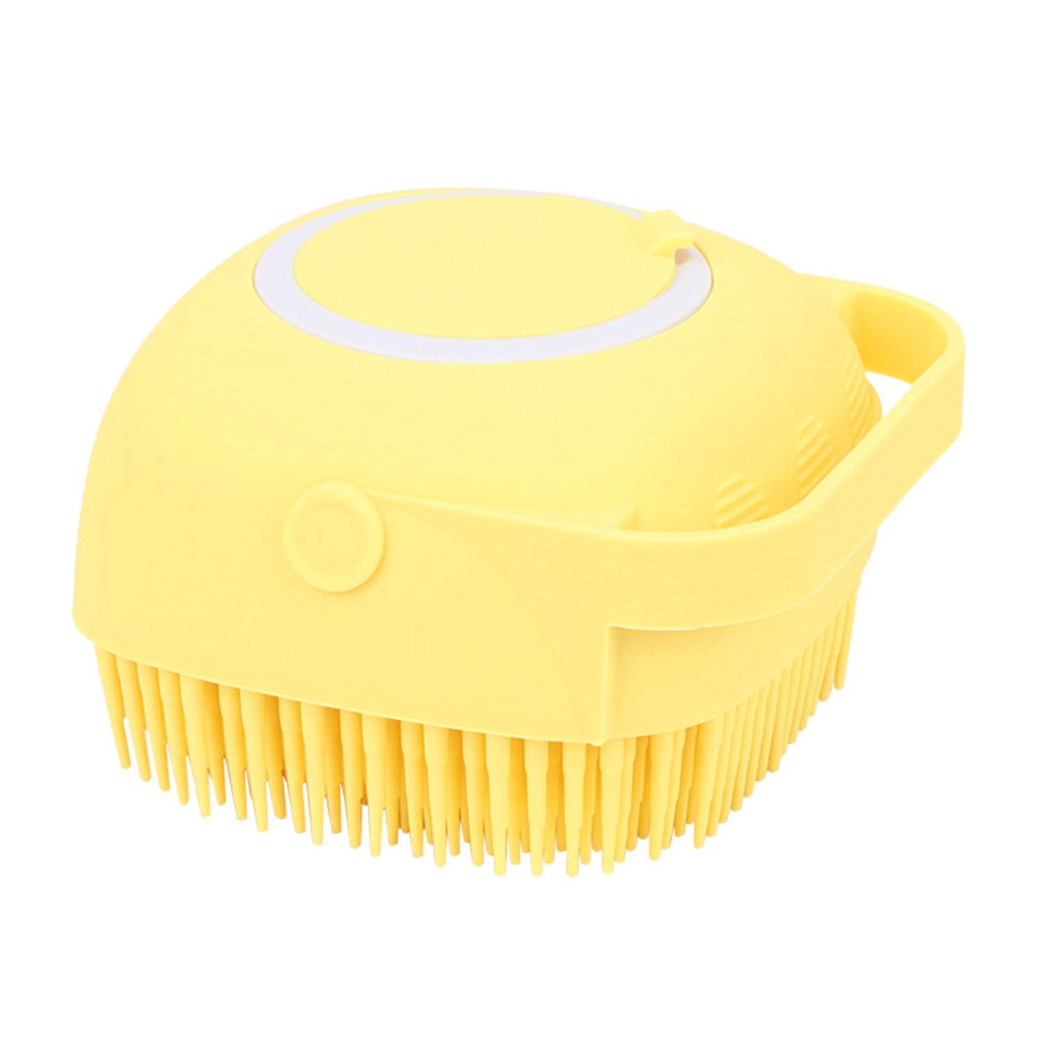 **KHODIYAR Silicone Body Bath Brush with Shampoo Dispenser - Soft Exfoliating & Massaging Brush for Shower & Bathroom (Multicolor, 1 Pack) - Perfect for Sensitive Skin & Relaxing Spa Experience**