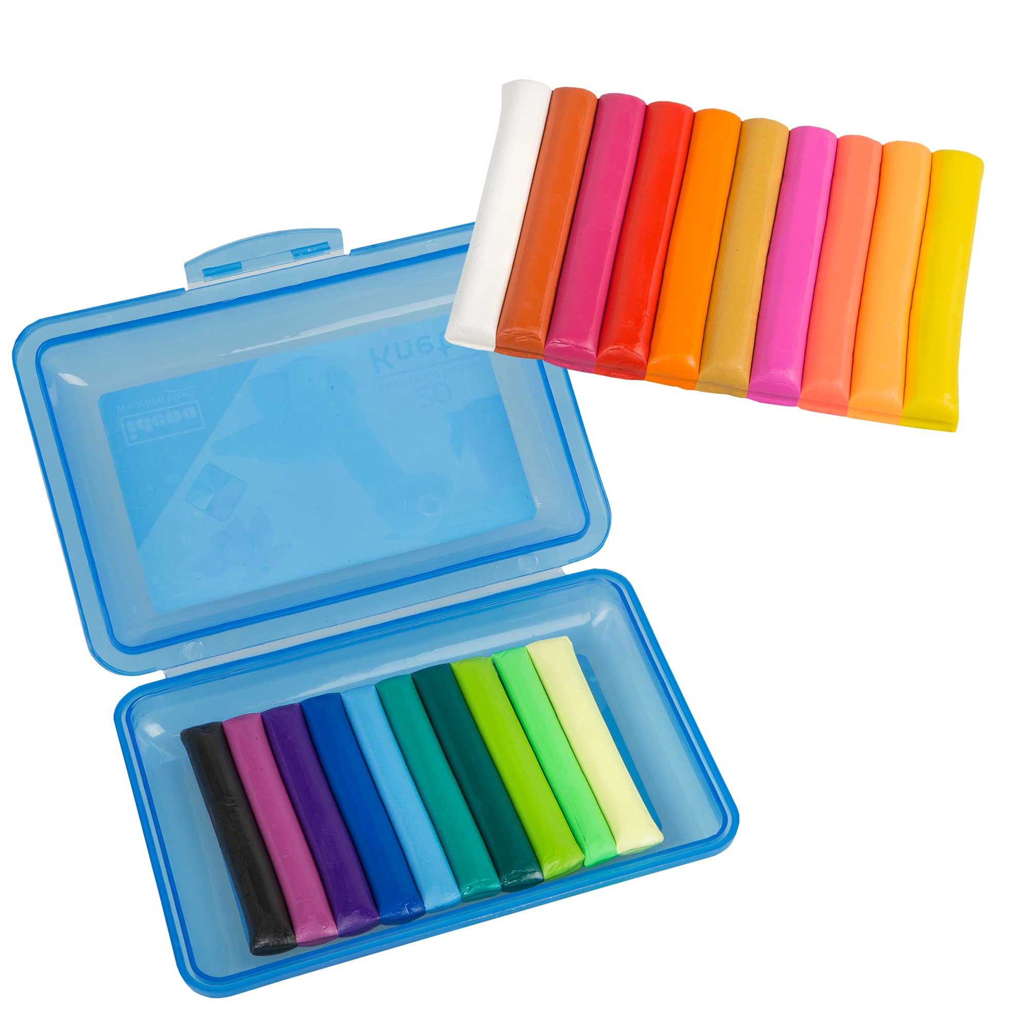 Idena 68125 Modeling Dough Set - 20 Colorful Play Dough Bars in Blue Storage Box for Kids Arts & Crafts, Sensory Play, and Creative Learning Activities