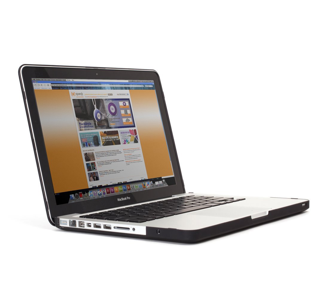 Speck See Thru Hard Shell Protective Case for 13-Inch MacBook Pro - Durable Black Cover for MacBook Pro 13