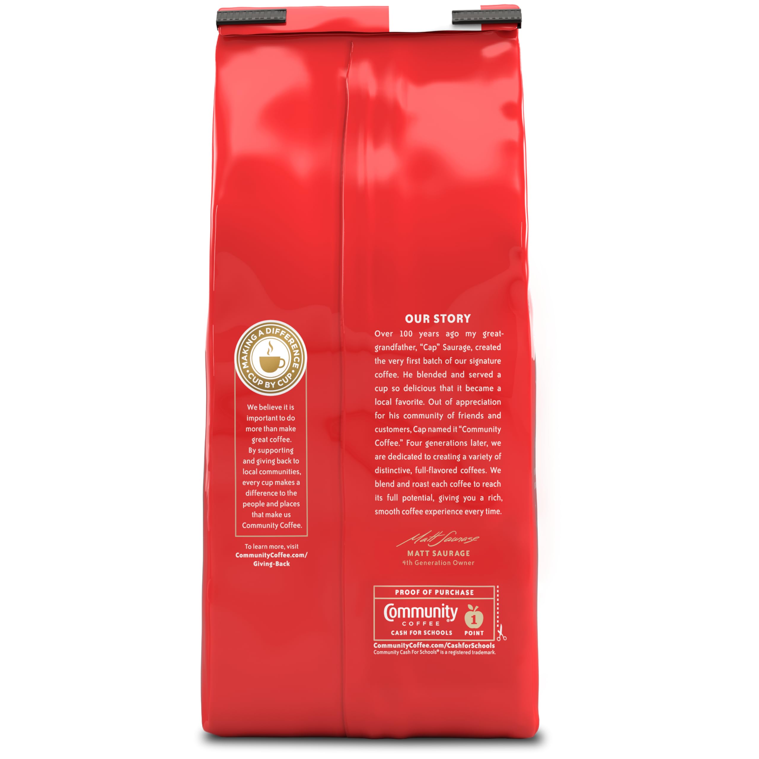 Premium 100% Colombian Medium Dark Roast Ground Coffee - 12oz Bag | Rich & Bold Flavor | Perfect for Morning Brew, Office Use & Gifts | Community Coffee Brand