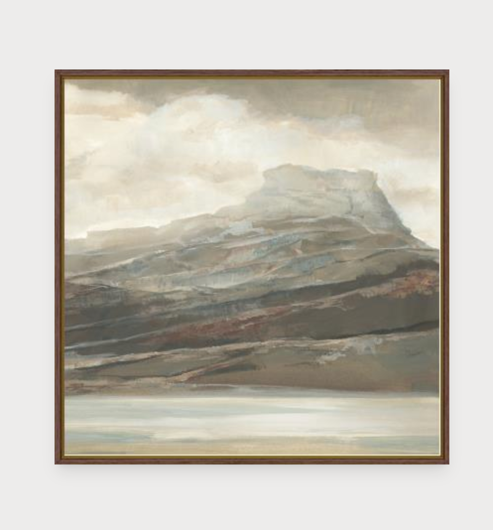 Distant Mountain II Art Print by Sheri - Modern Landscape Wall Decor for Living Room, Bedroom & Office
