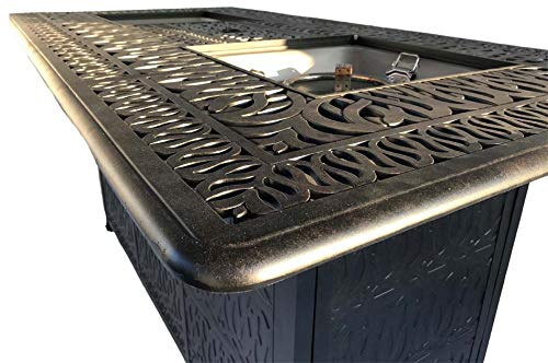 Outdoor Fire Pit Table with Double Burner - 42