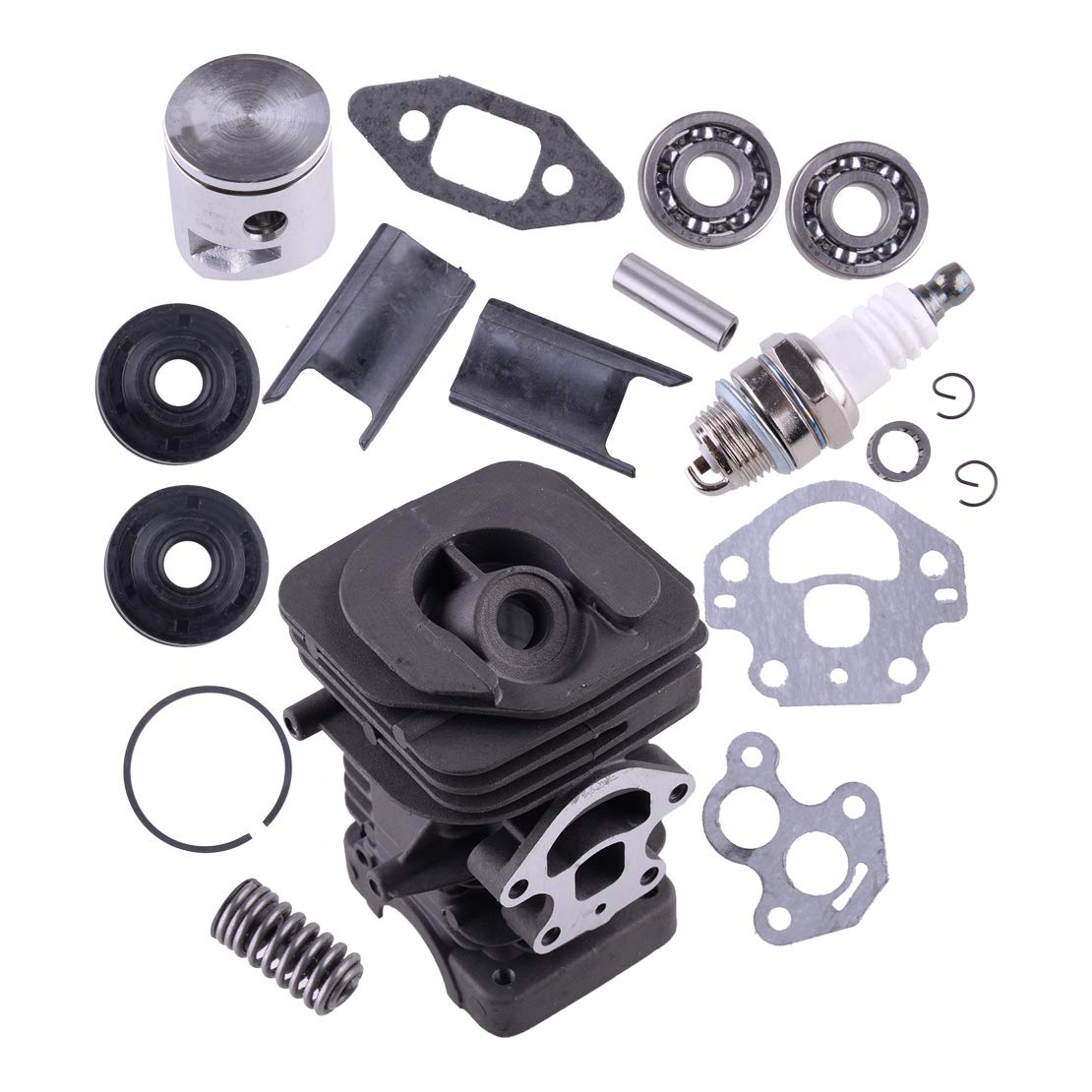 Husqvarna 240 235 236 Chainsaw 39mm Cylinder Piston Kit with Crank Bearing & Seal Gasket - Compatible Replacement Part for DIY Repair & Maintenance