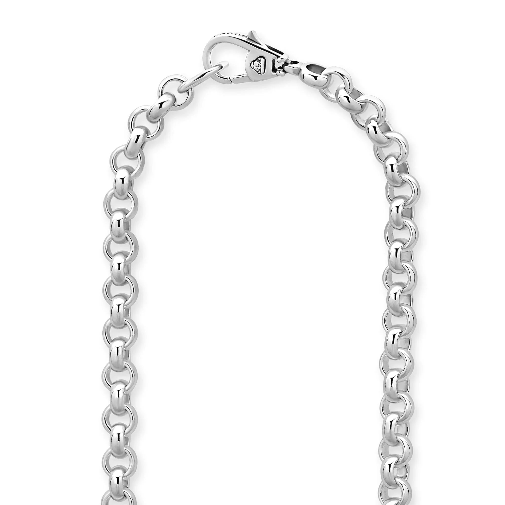 Elegant Caviar Circle Link Necklace for Women - Sterling Silver Chunky Chain Statement Jewelry - Perfect for Parties, Weddings & Date Nights
