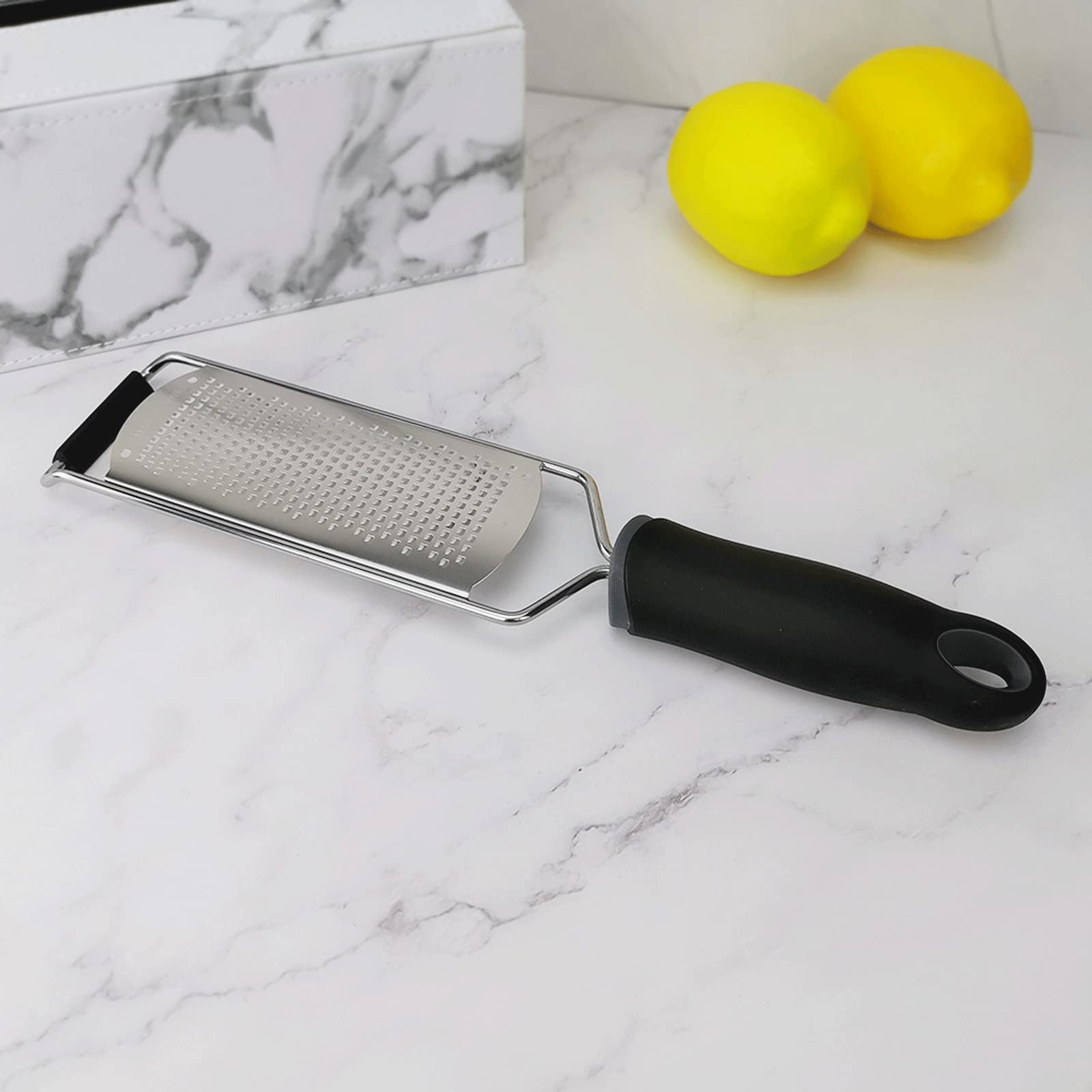 DULKET Stainless Steel Cheese Grater - Multi-Purpose Kitchen Grater for Parmesan, Garlic, Ginger, Lemon & Potatoes | Perfect for Shredding, Grating & Zesting in Home Cooking & Meal Prep