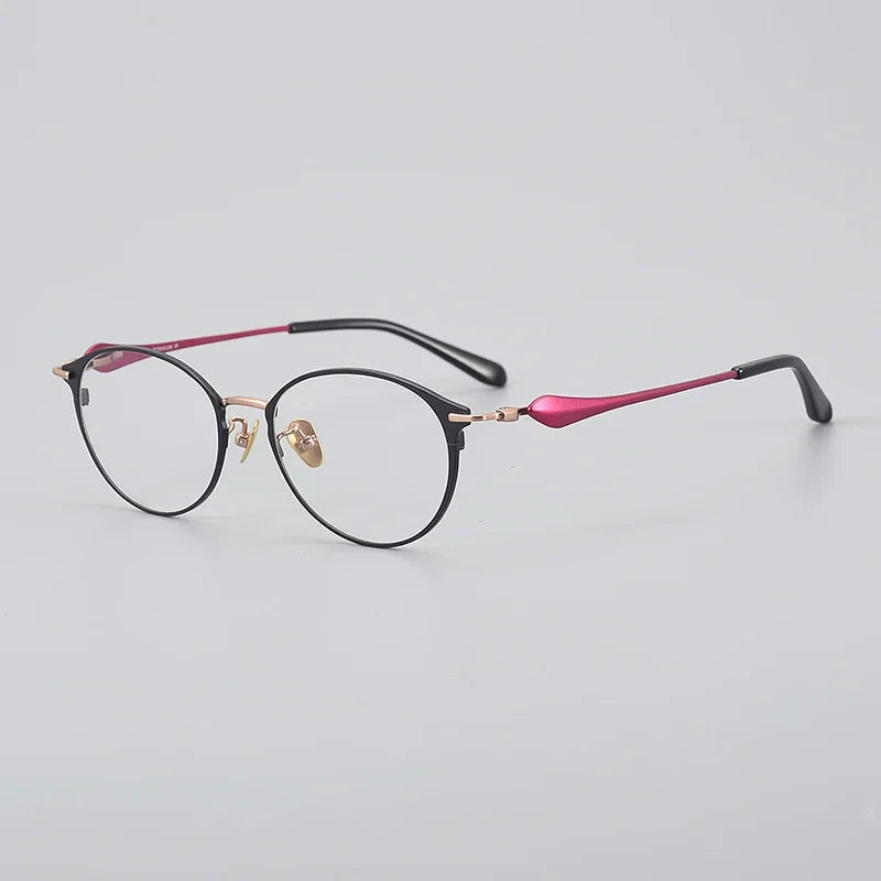 Aror Unisex Full Rim Big Round Titanium Acetate Eyeglasses 44913 - Stylish Lightweight Frames for Men & Women - Perfect for Reading, Work, and Everyday Fashion