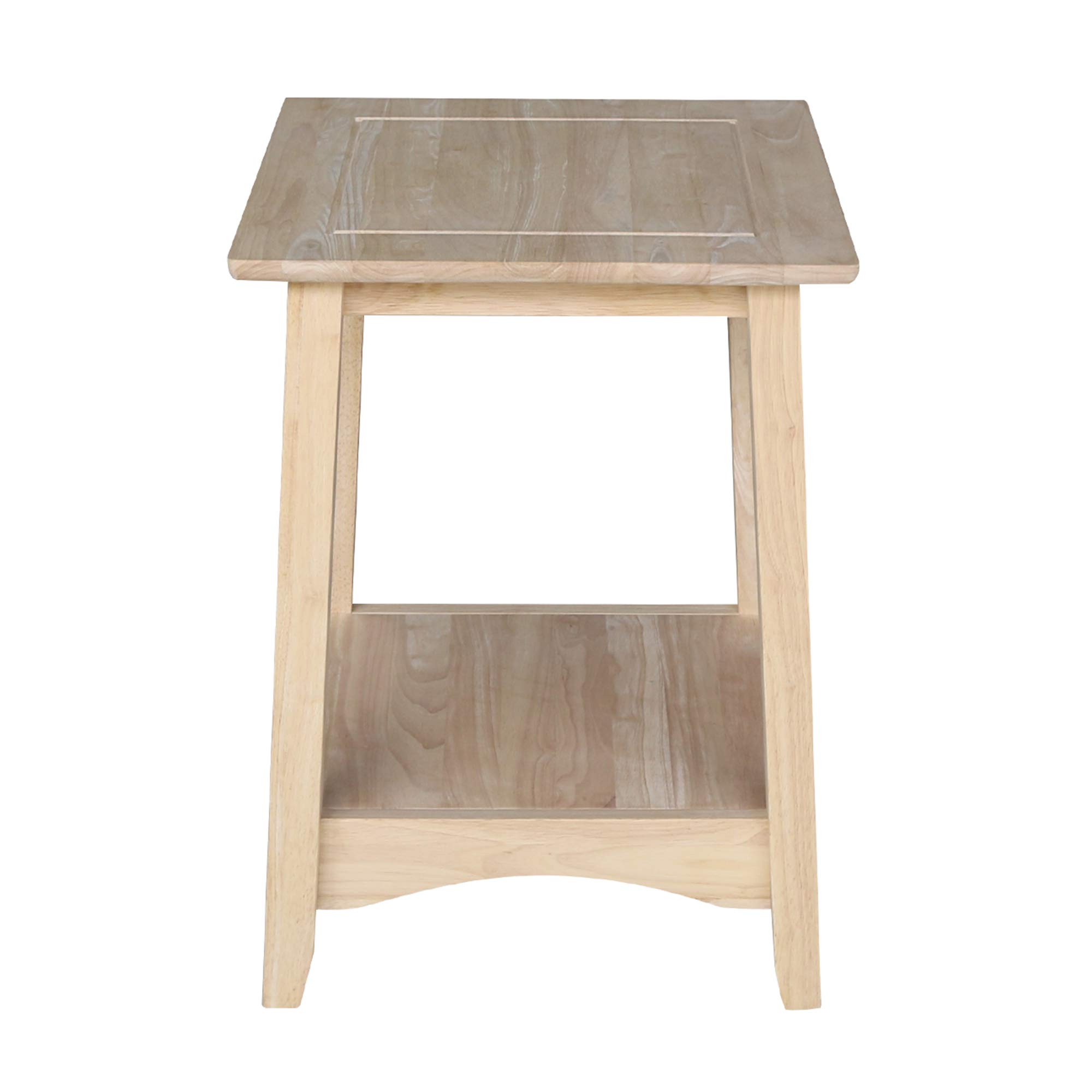 Unfinished International Concepts Bombay Tall End Table - Stylish Side Table for Living Room, Bedroom, or Office Decor