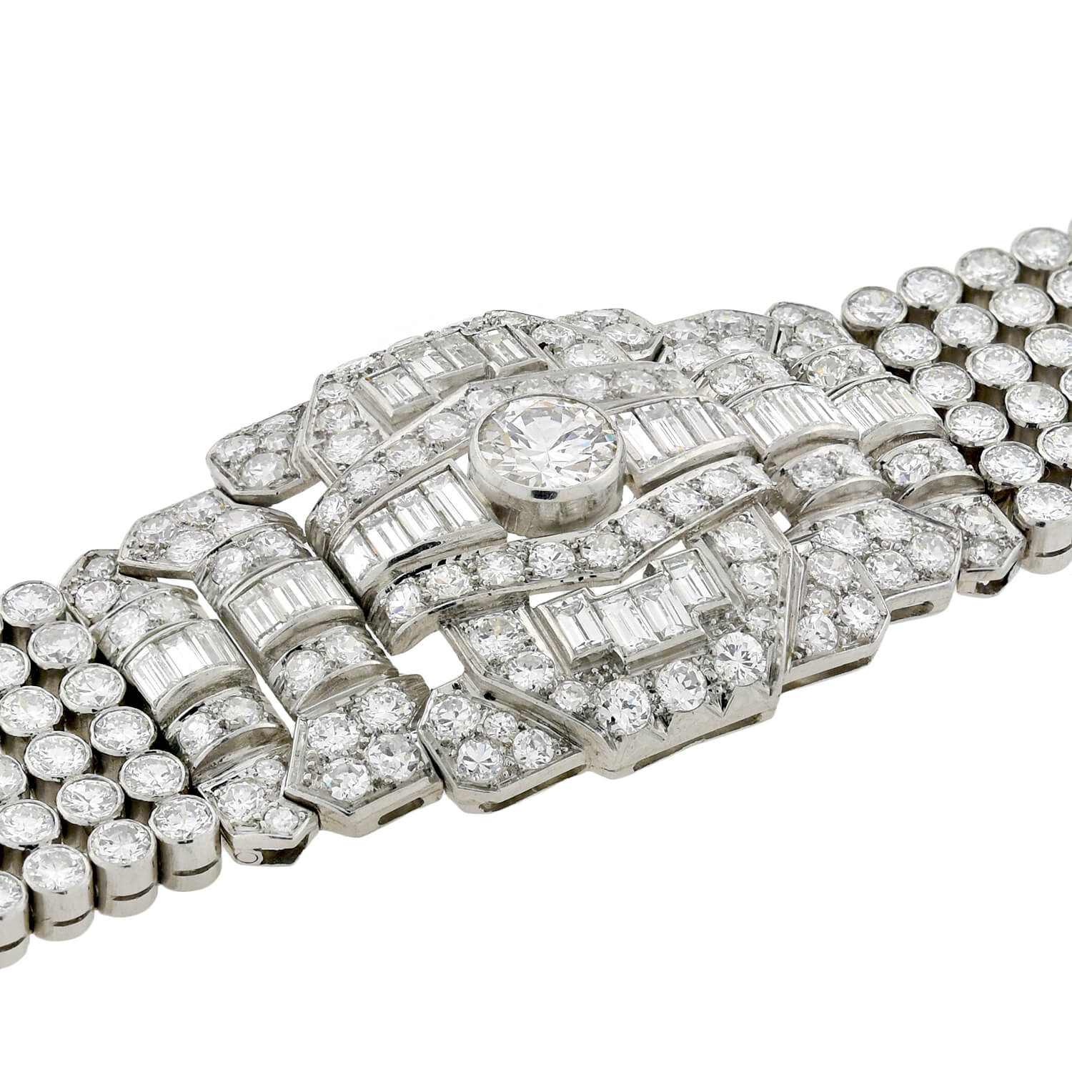 Vintage Platinum Diamond Tennis Bracelet - 32ctw Total Weight, Elegant & Timeless Jewelry for Women, Perfect for Weddings, Anniversaries & Special Occasions