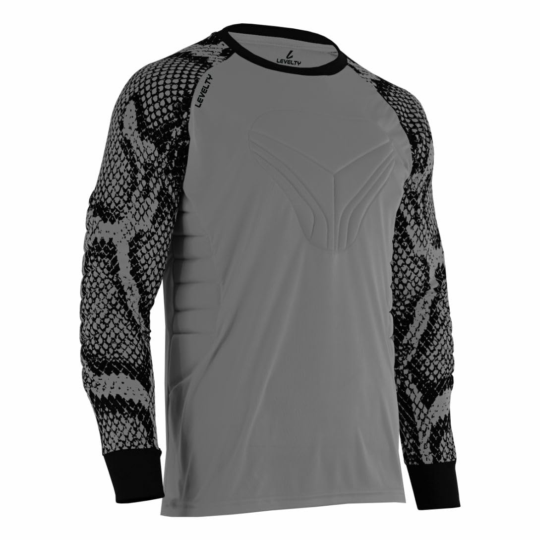 Breathable Multi-Padded Goalkeeper Jersey for Adults & Kids - Long Sleeve Soccer Goalie Shirt for Men & Youth - Perfect for Training, Matches & Outdoor Football Games